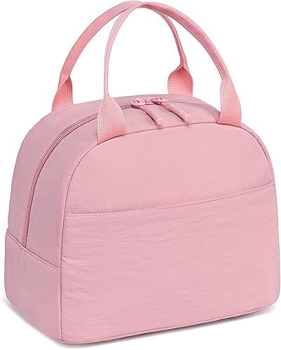 Miniatura 14 de LEDAOU - Caja de almuerzo para mujer, bolsa de almuerzo aislada, bolsa de mano de corduroy, bolsa de almuerzo a prueba de fugas, estuche de almuerzo