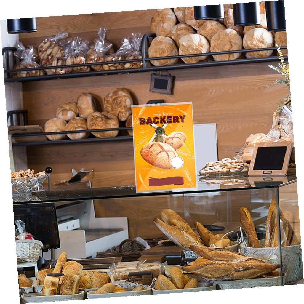 MAGICLULU 2stücke Preisanzeige Klar Ausstellungsständer Preisschildhalter Etikettenständer Ladenpreisständer Displayständer Restaurant Hotel Platzsparend