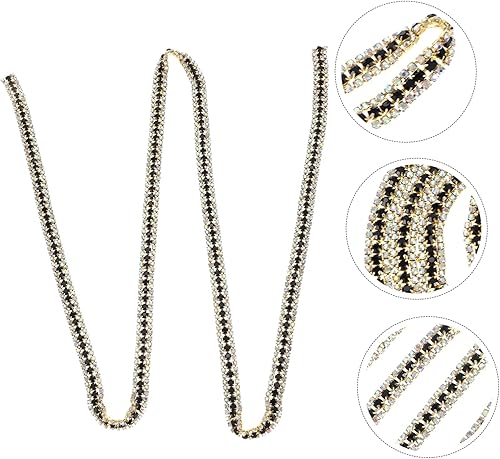Miniatura 8 de Cinta para ropa, 5 cadenas de diamantes de imitación de vidrio, decoración de boda, tiras de cristal brillantes, delicado vidrio de novia, copa de