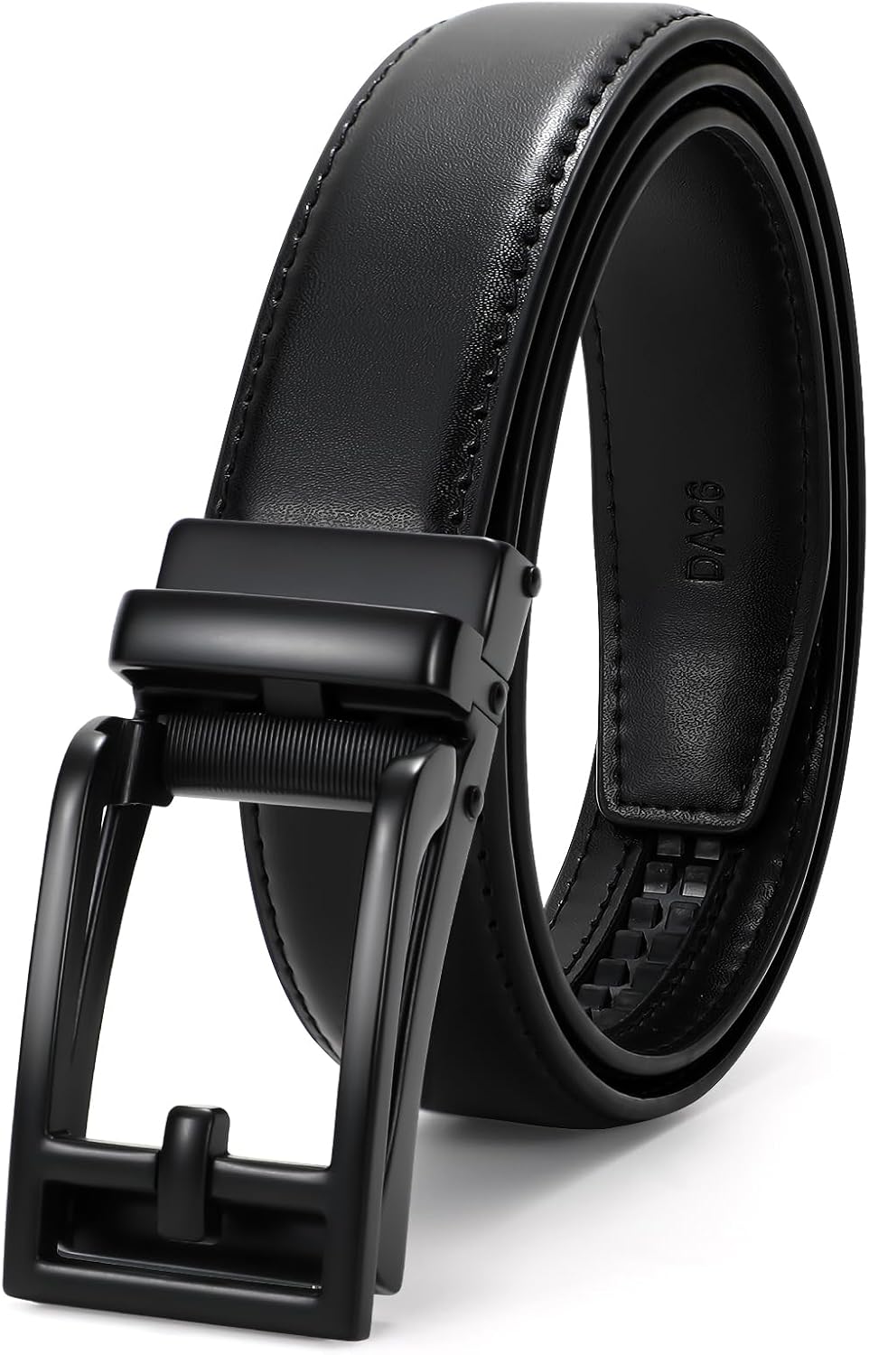 JASGOOD Boys Belt Leather Ratchet Dress Belt Kids Adjustable Leather Belt for School Uniform One Hand Release