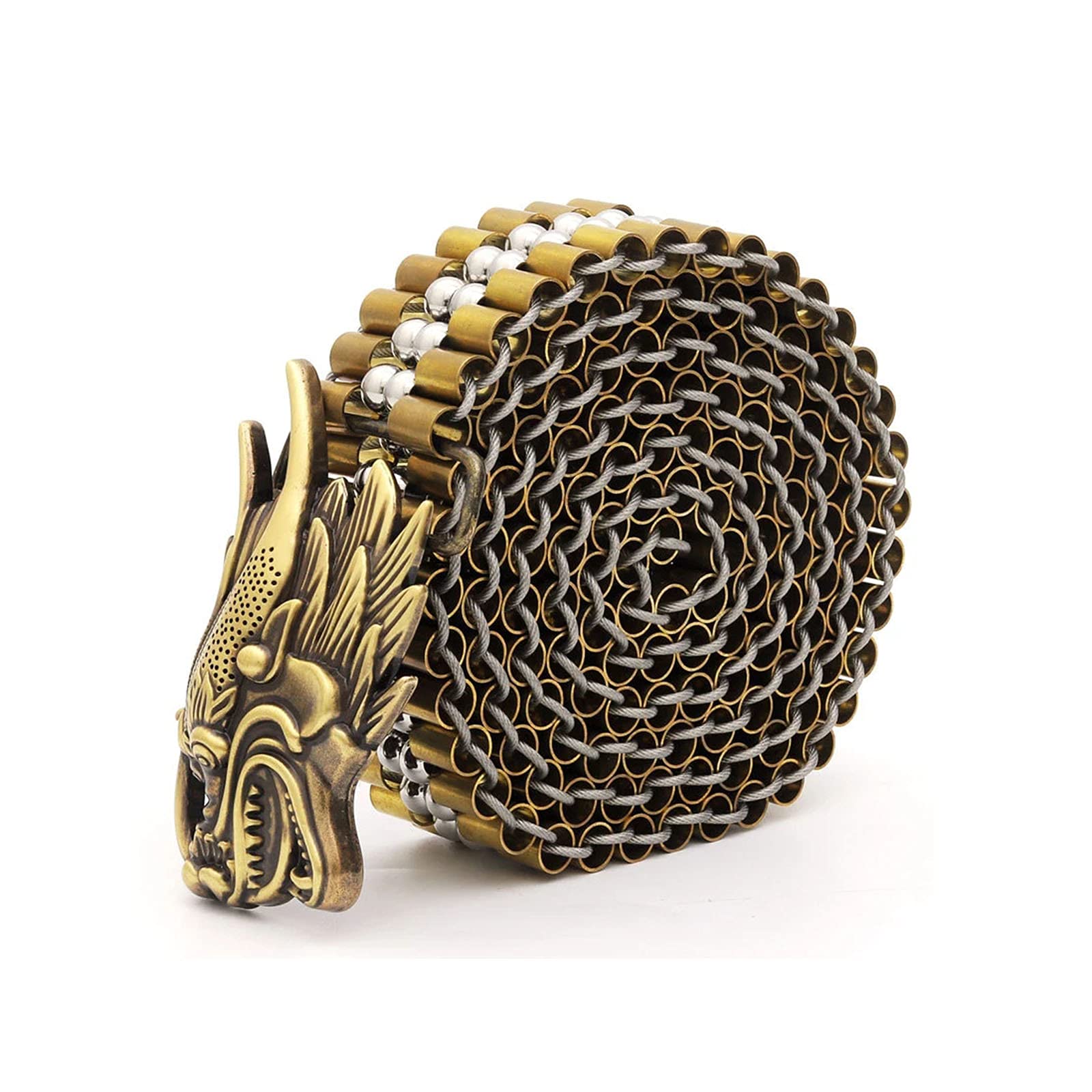 YJSGBelt Men Metal,Mens Gold Belt Novelty Belt Luxury Copper Material Dragon Eagle Animal Belt Buckle