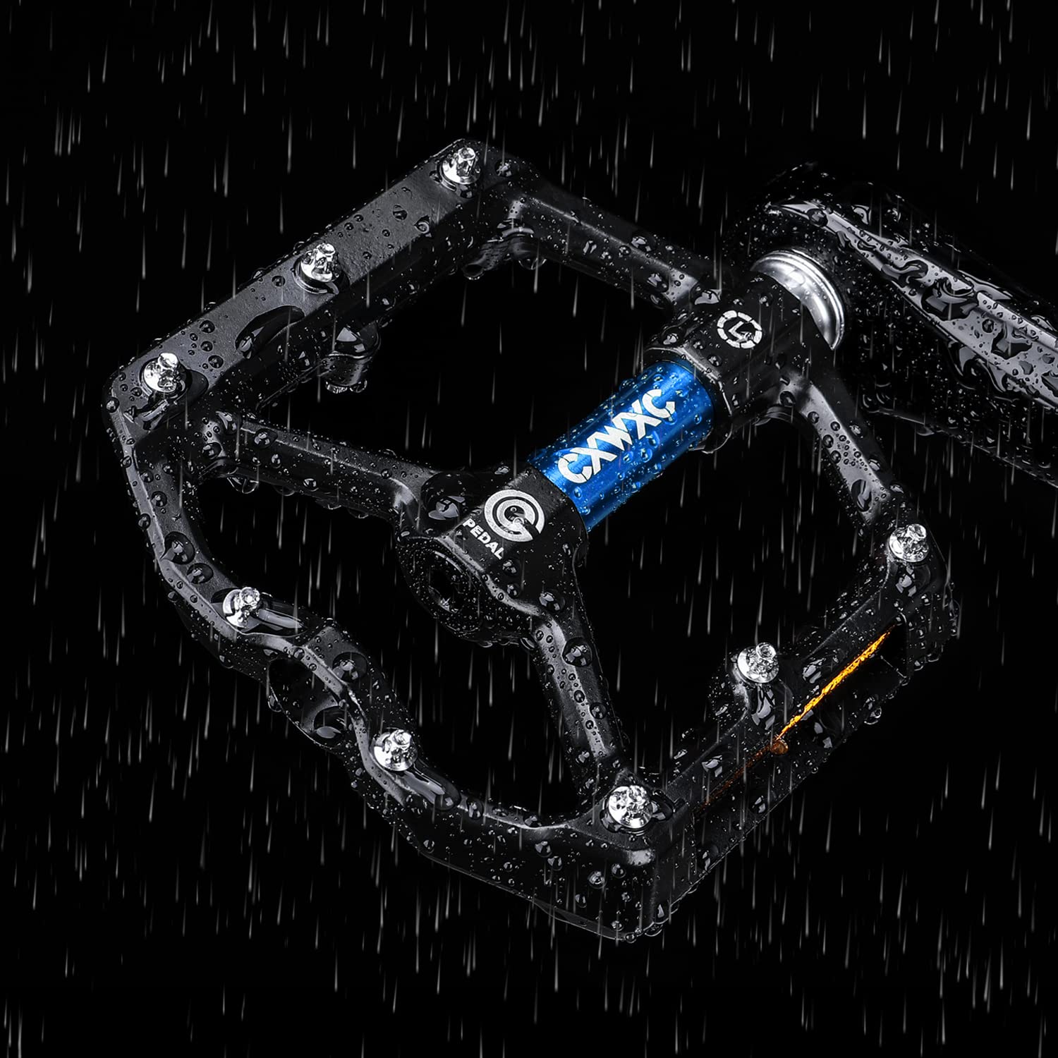 CXWXC Pedale Fahrradpedale con riflettore e 3 supporti in alluminio, pedale a pedale Fahrrad 9/16 pollici, anti-Rutsch per mountain bike, Rennrad, Stadtrad