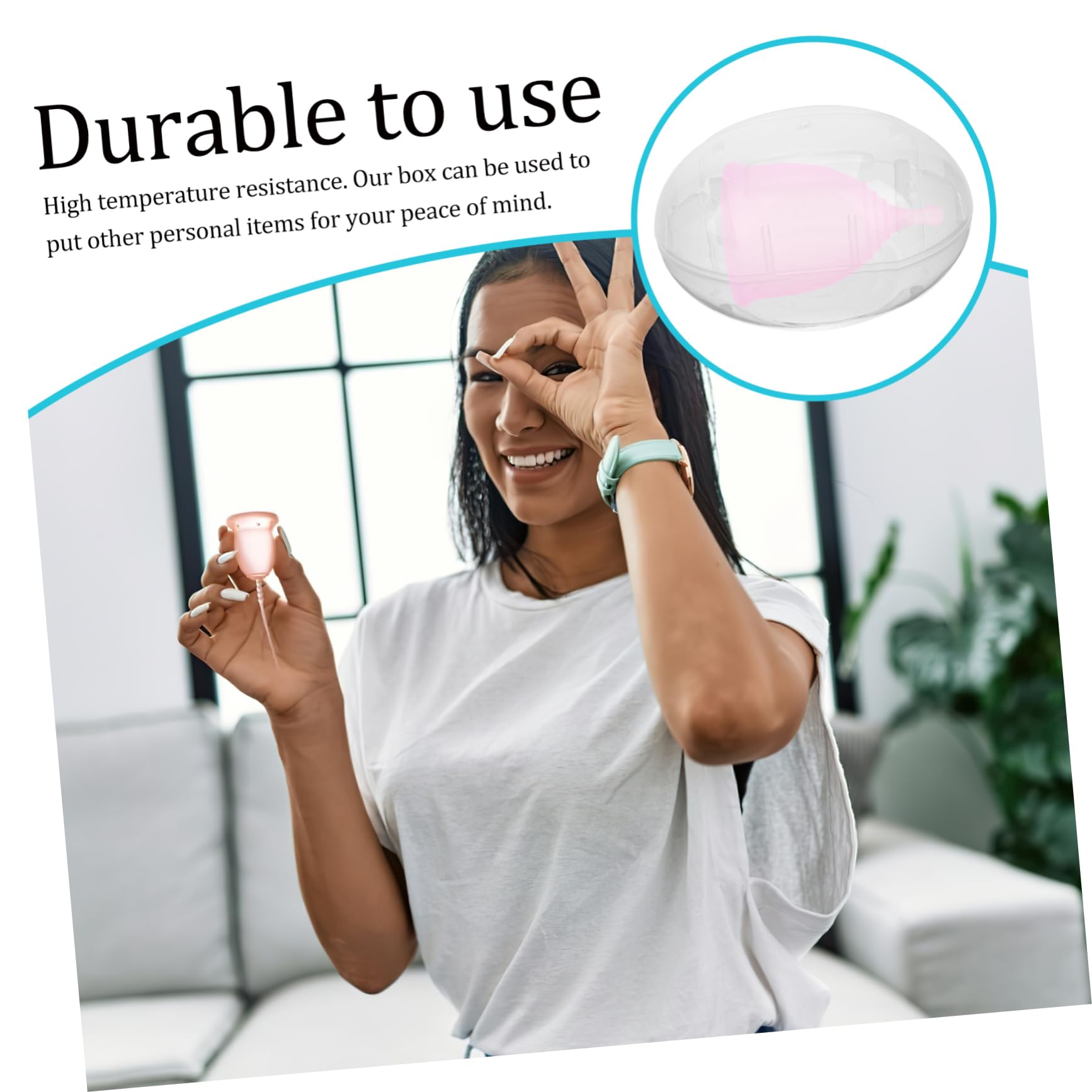 FOMIYES Silicone Storage Box 2pcs Period Cups for Women Organizer Pacifier Box Smooth Edges Safe Use