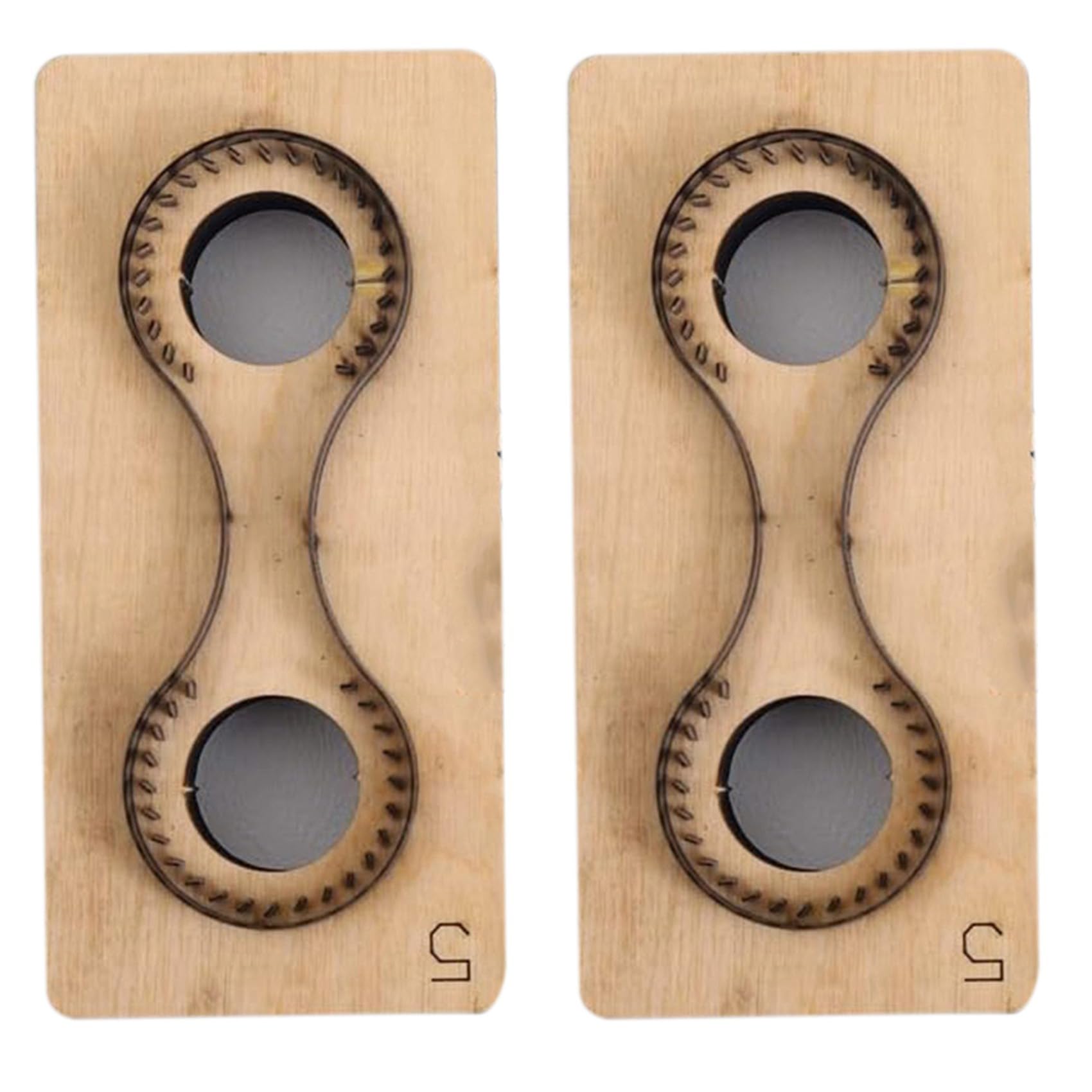 Jnchdghwa Wood 2X Leather Keychains Cutting Die, Leather Cutting Mold For Diy Leather Crafts Making