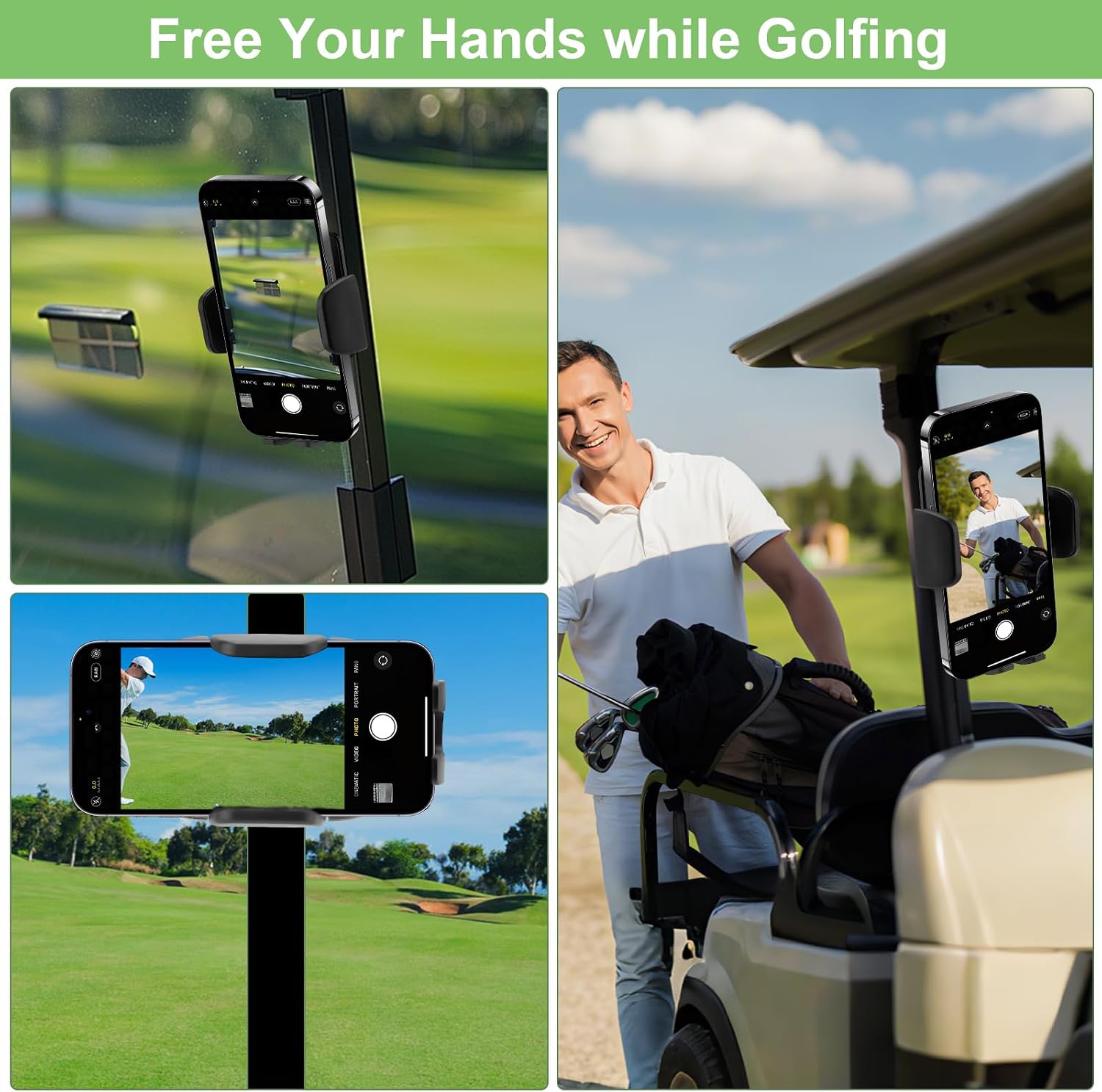 Magnetic Golf Cart Phone Holder for EZGO Club Car Yamaha, Magnetic Phone Holder for Golf Cart, Fits for iPhone Samsung Galaxy Google Pixel, Golf Cart Accessories Essentials, Golf Gifts for Men Women image 5