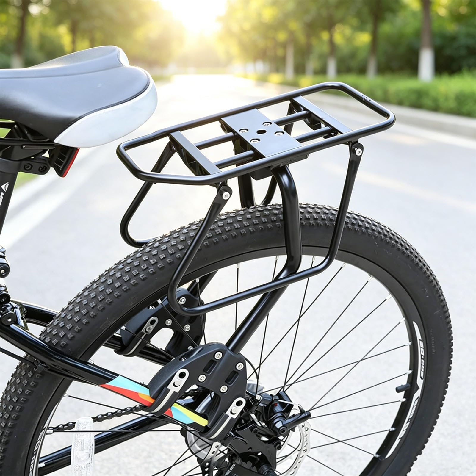 Set Portapacchi Bici Posteriore Universale In Lega Di Alluminio | Portapacchi Bici Posteriore 20-29 Pollici Portata Minima 50 Kg Portapacchi Posteriore Per Mtb Bici Da Strada Ebike