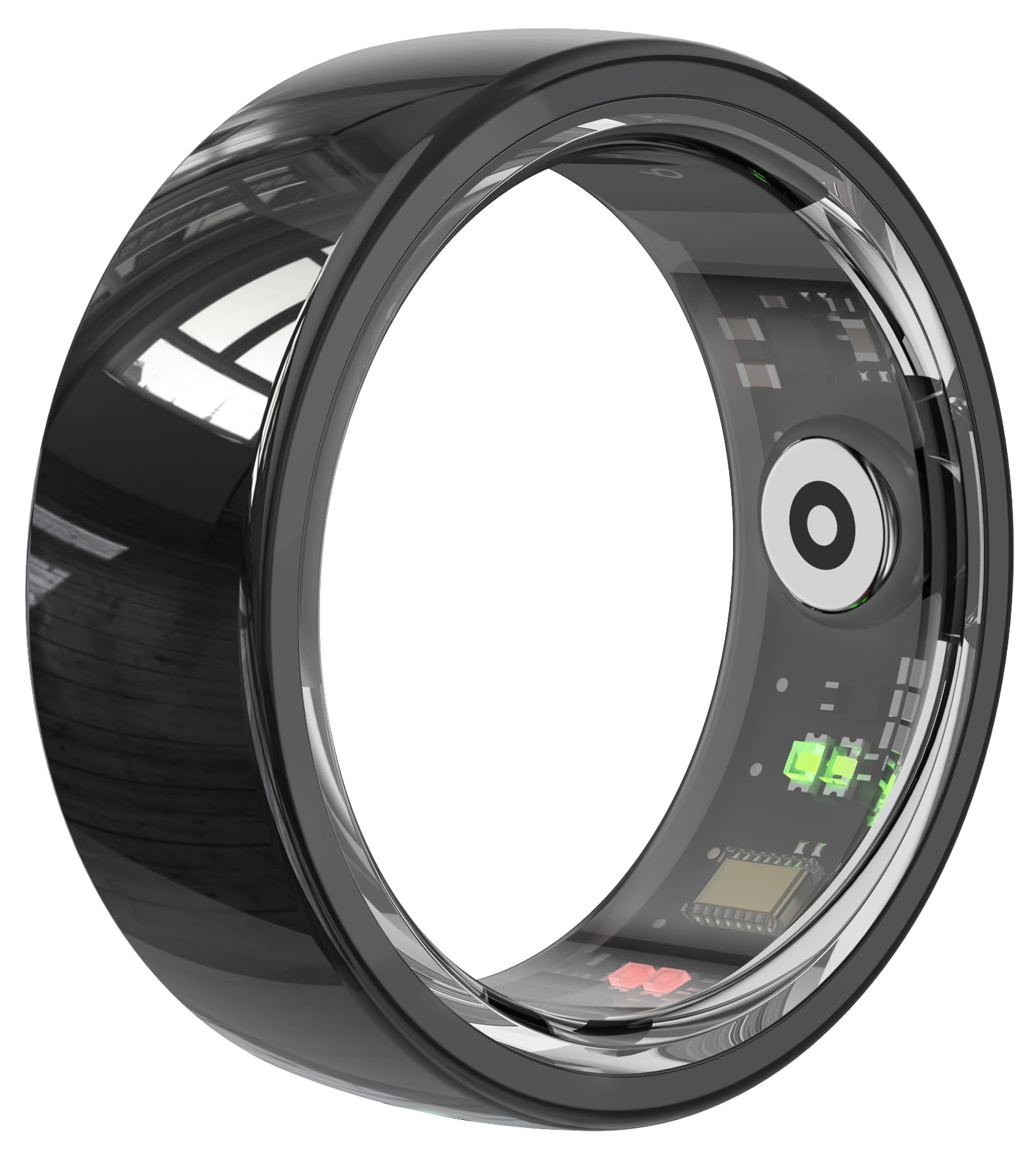 Smart Ring for Men Women Fitness Tracker Ring Health Smart Rings Heart Rate Monitor Sleep Tracker LED Notification Calorie Step Counter NFC Gesture Control Multi-Sport Modes Waterproof iOS/Android