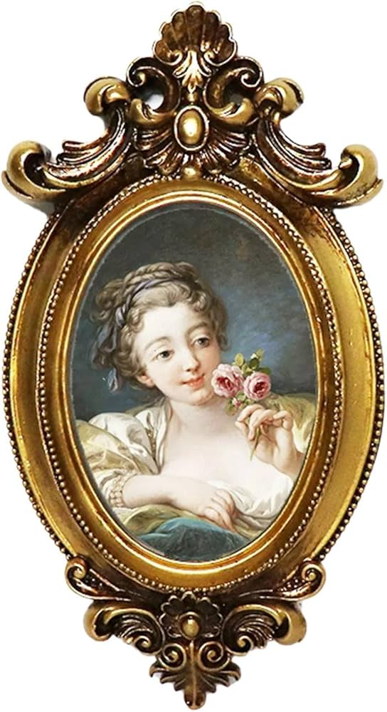 Amazon | TISHITA アンティークゴールドフォトフレーム壁掛け式額の