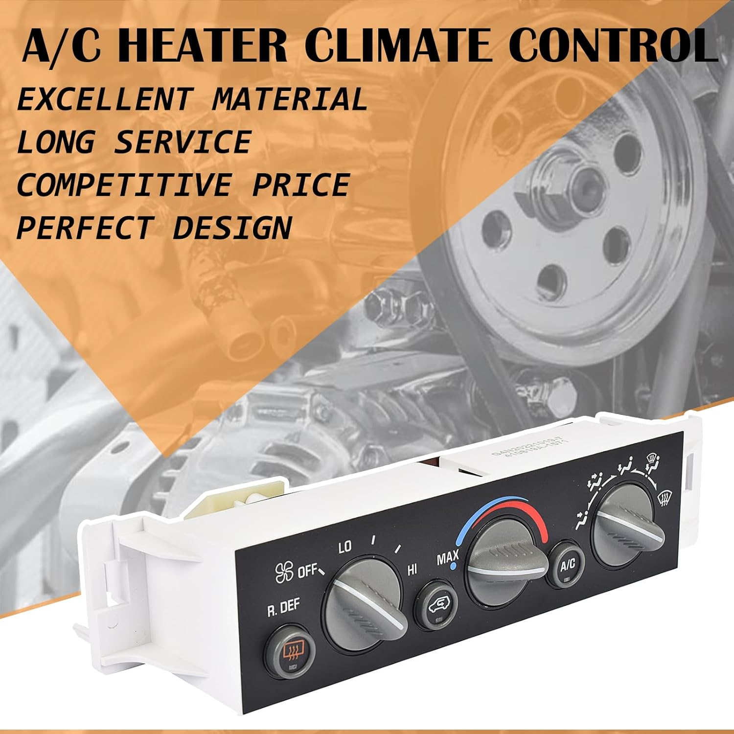 599-006 A/C Heater Climate Control Panel with Rear Defogger Fits for Chevy C1500 C2500 Suburban Taho GMC Yukon Replaces 9378805 15-72547 16231165