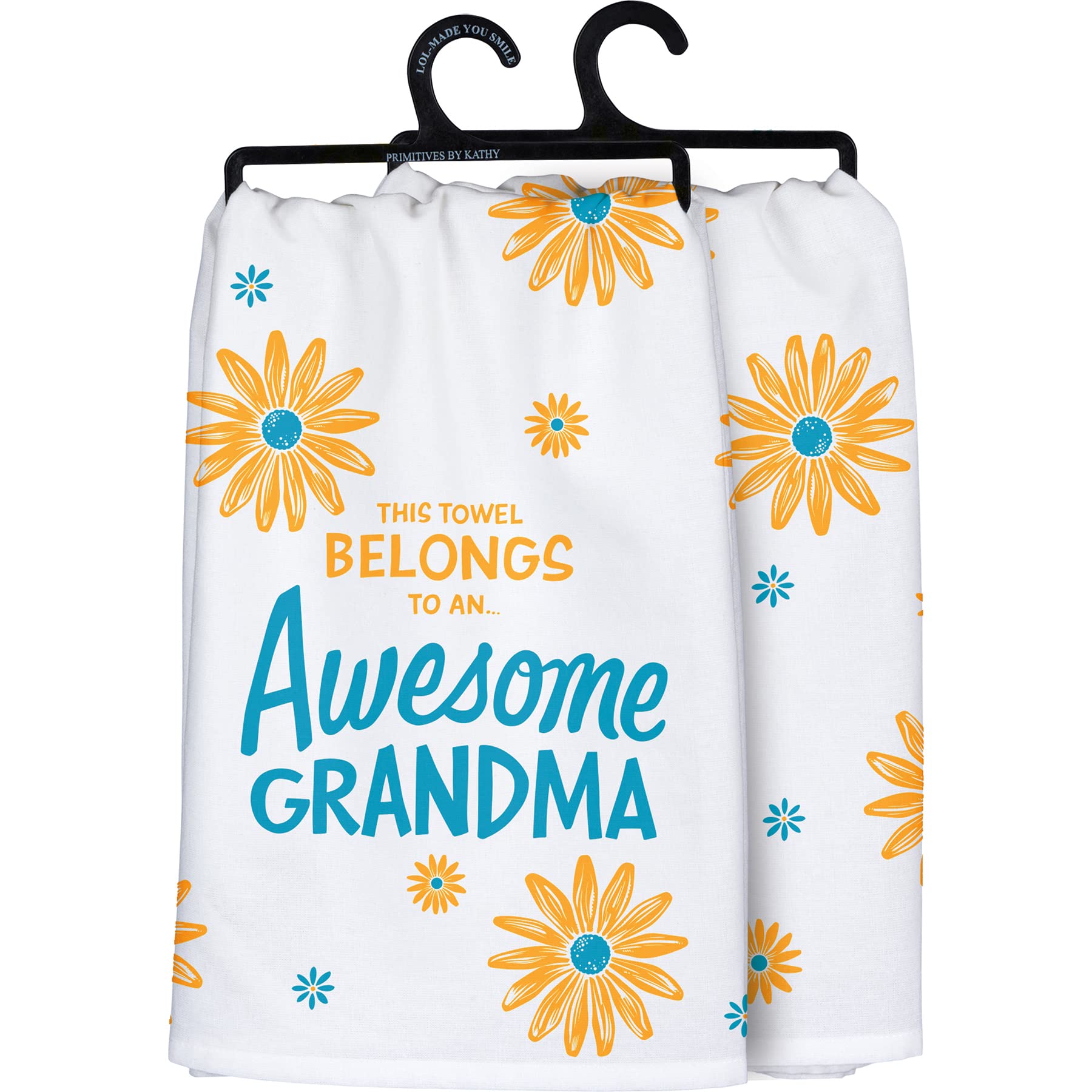 Primitives By Kathy Asciugamano Da Cucina In Cotone Per Insegnanti – Scritta "Awesome Teacher" Con Mele – Lavabile