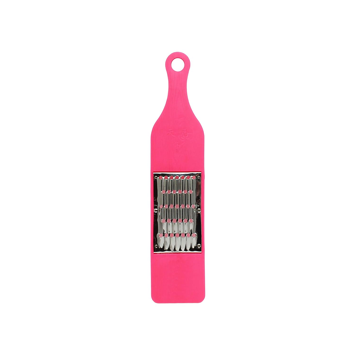 Thunder Group PLVS002 Grater, 12-1/4" x 2-3/4", Medium, Manual, Riveted Stainless Steel Grater, Hanging Hole, Plastic Handle, Pack of 12