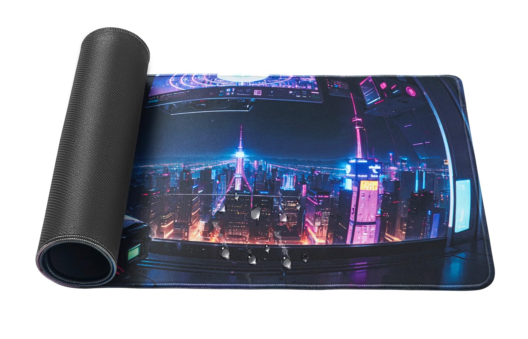 Large Anime Mouse Pad - 31.5x11.8 Inch Gaming & Office Desk Mat With Cybergirl Design