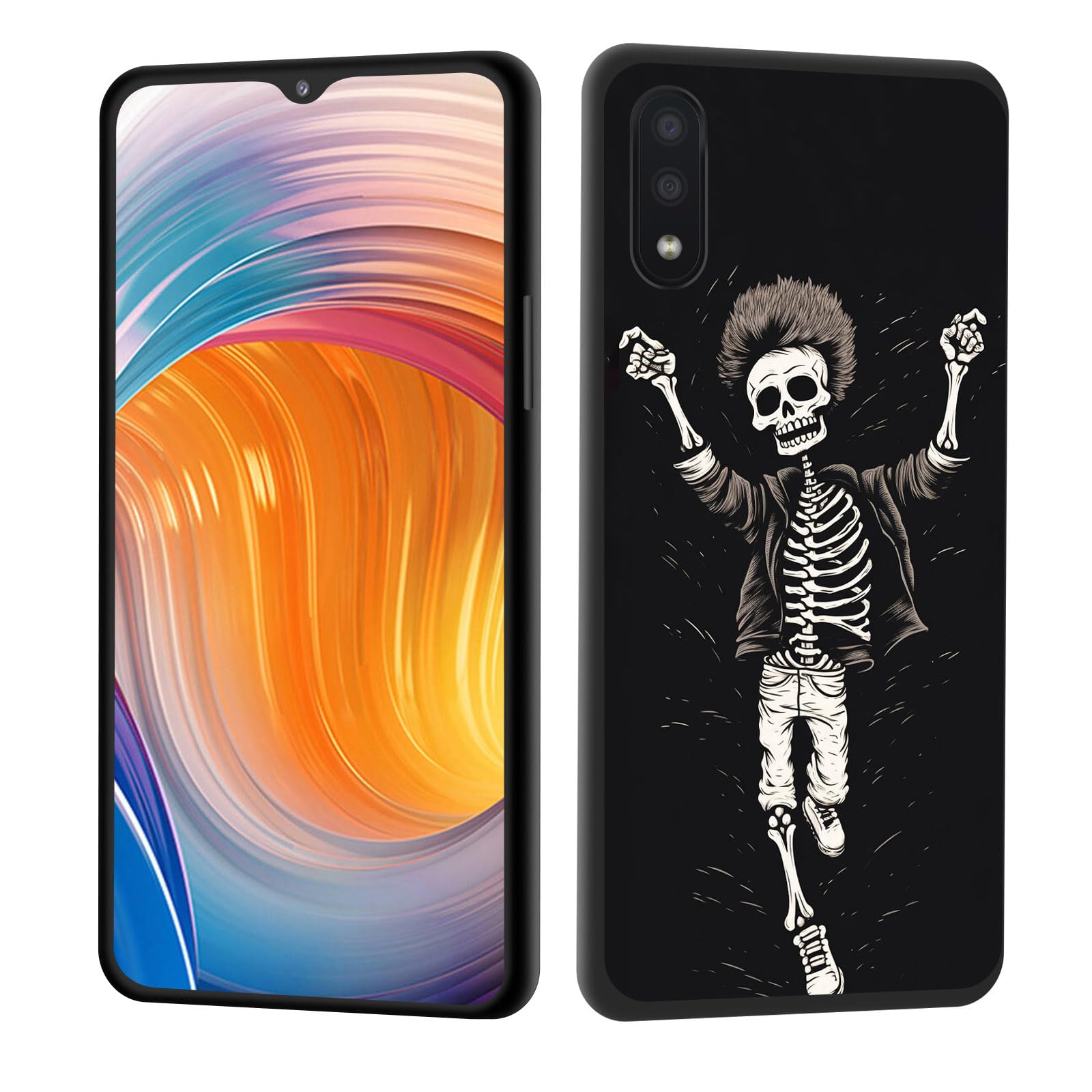 for Galaxy A50 Case,Slim Anti-Scratch Shock Absorbent Silicone Protective Case Cover for Samsung Galaxy A50 6.4 inch 2019,Cool Skull Men