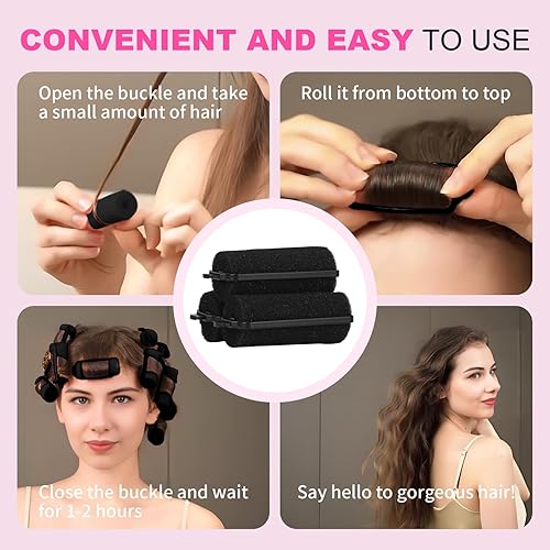Miniatura 4 de 36 rodillos de esponja de espuma, rizadores de pelo suaves para dormir, rizadores de pelo flexibles, rizadores de esponja para peinar el cabello