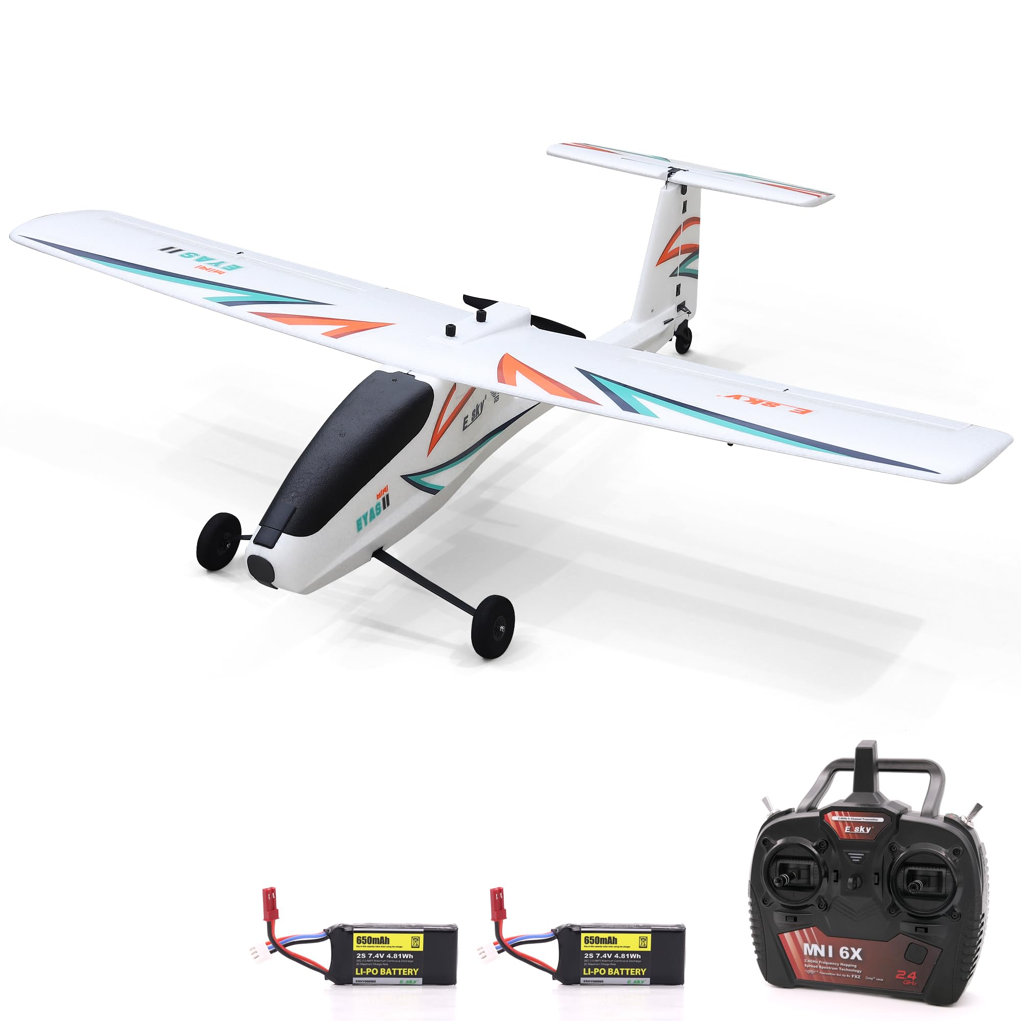 RC Airplane 2.4GHz 22.5" Wingspan with Stabilization Mode, RTF (Includes Controller, Transmitter, Battery and Charger) Remote Control Plane Ready to Fly for Adults esky