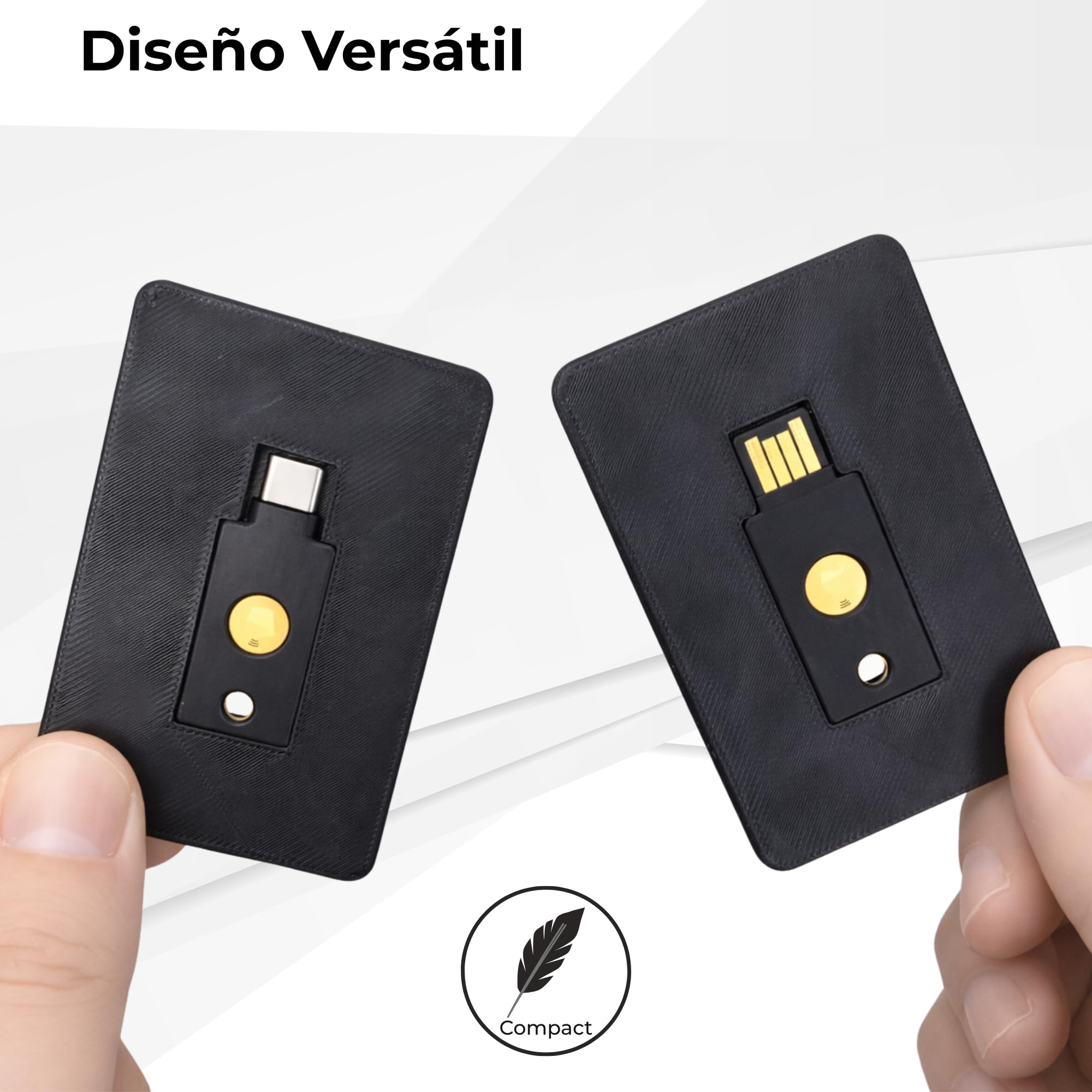 Stojak na karty do YubiKey 5 NFC i 5C NFC - Etui ochronne i uchwyt na karty z gniazdem zapobiegającym zgubieniu portfela, plecaka i etui na karty (klucz bezpieczeństwa nie wchodzi w zakres dostawy) (1