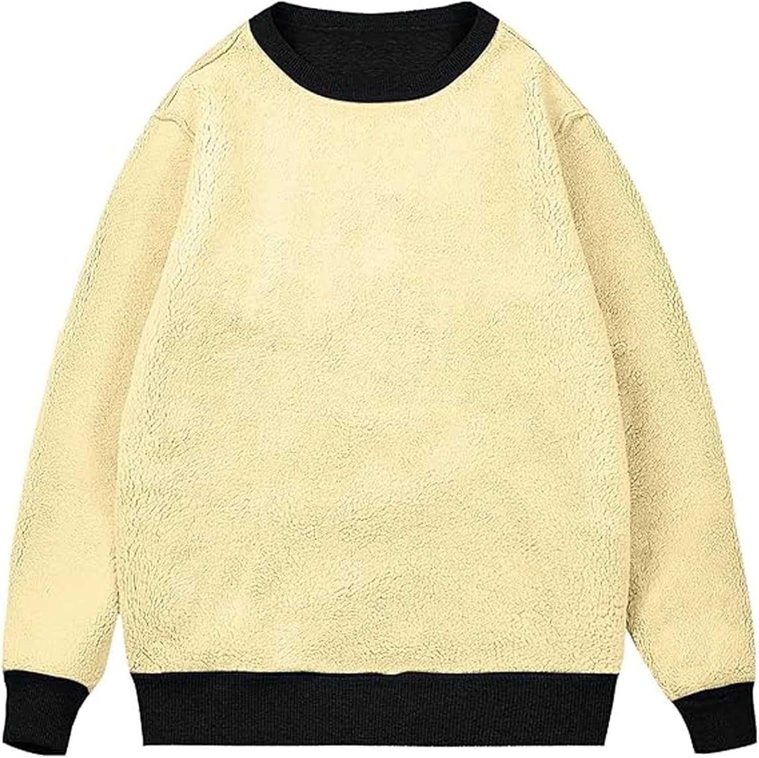 Męskie bluzy z okrągłym wycięciem podszytym polarem, ciepłe topy z podszewką Sherpa, podstawowe zimowe grube polarowe bluzy termoaktywne, ciemnoszary, 3XL