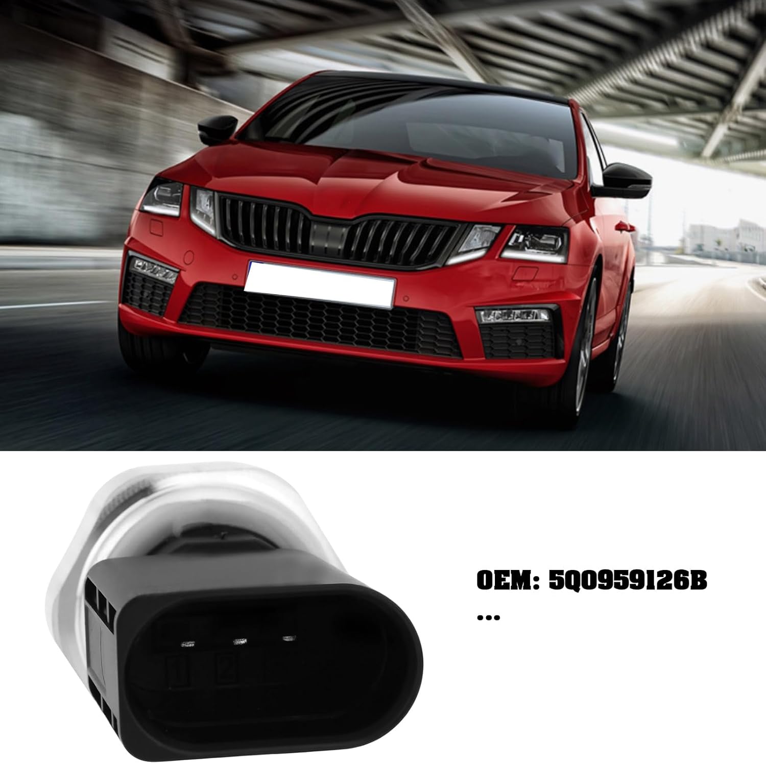 eMagTech Air Conditioning Pressure Switch 5Q0959126B Compatible with Audi