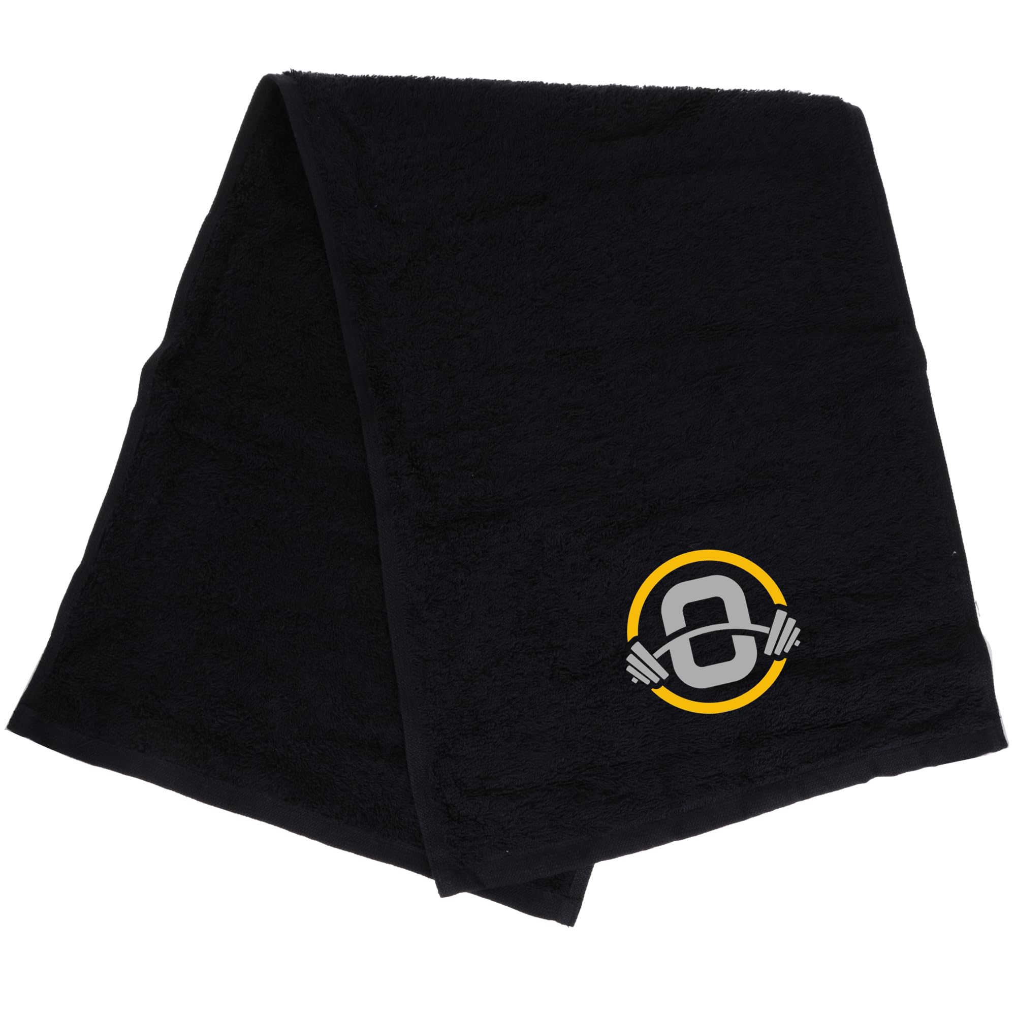 Always Looking Good Gym Towel with Monogrammed Embroidery Initial Gift for Men & Women, Training Accessory Gift, Gym Towel Present for Weight Lifting Birthday, Retirement, Christmas - Black, O