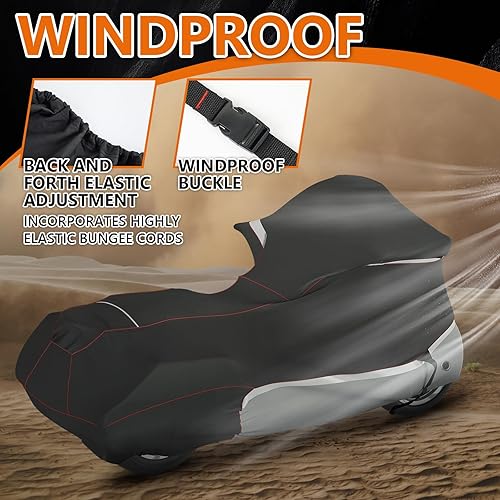 Miniatura 7 de GOTRUTH Funda de motocicleta 800D impermeable para modelos Touring Harley Davidson Road King, Road Glide, Street Glide, Electra Glide, Low Rider-ST