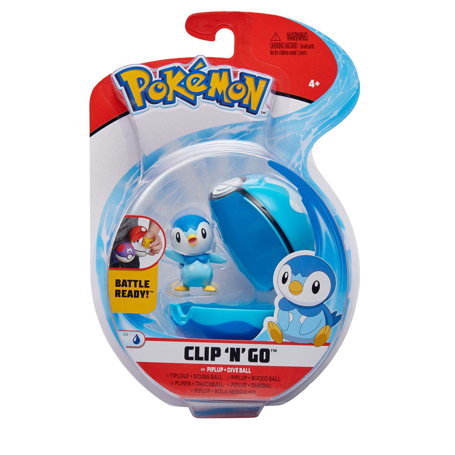 Bandai WT97899 Pokémon Poké Ball & Clip 'N' Go Figure 1 Scuba Ball