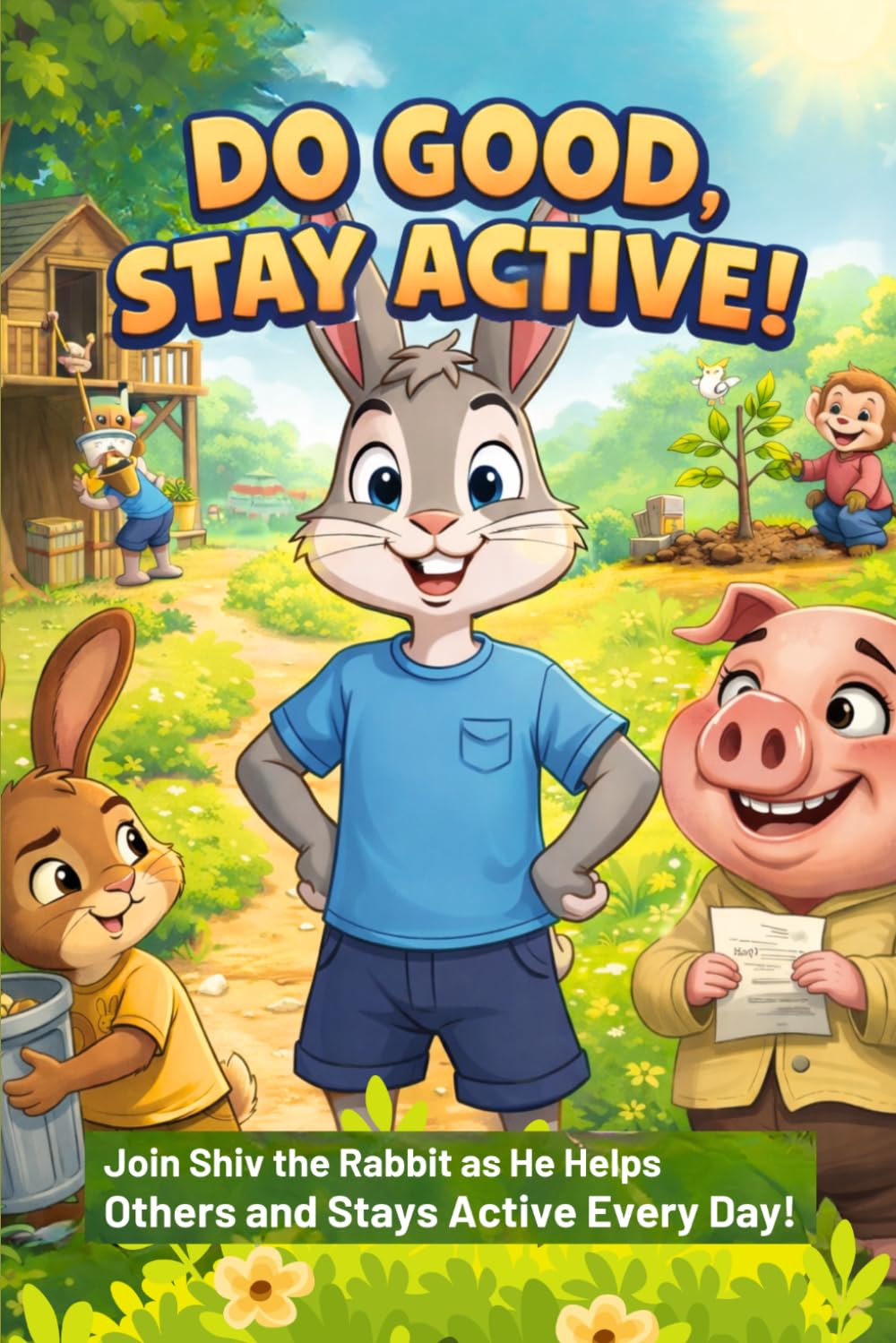 Do good stay active: Join Shiv the Rabbit as He Helps Others and Stays Active Every Day!