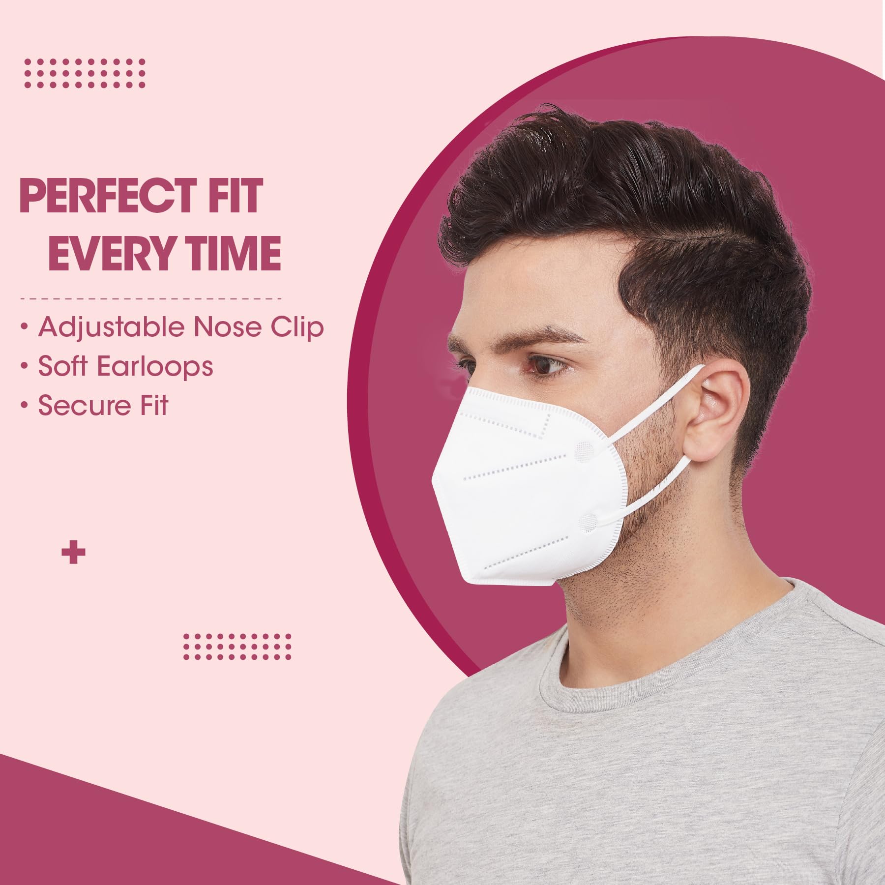 Romsons Kare Mask, N95 Respirators, with 6 Layer Protection (10 Pieces) 1