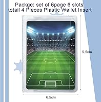Vista 2 de Chivao Cartera de plástico transparente para 6 páginas, protector de tarjeta de crédito transparente, fundas de plástico para tarjetas de crédito