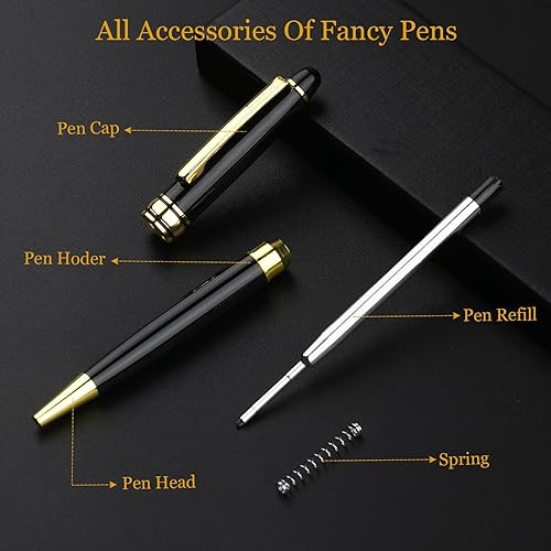 Miniatura 6 de Bolígrafo de punta redonda cruzada, bolígrafos personalizados de lujo, juegos de regalo para hombres, bonitos y elegantes bolígrafos de cumpleaños