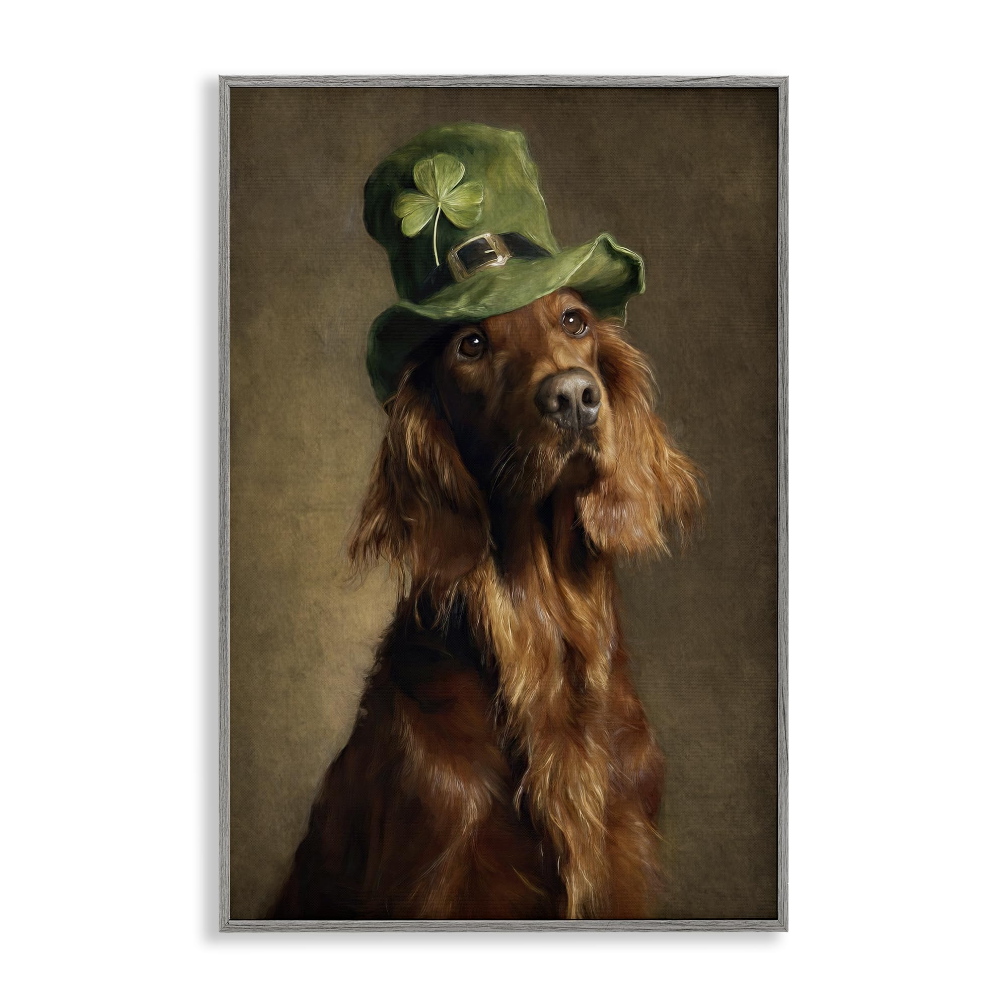 Stupell Industries 'The Irish Setter Portrait', Framed Giclee Art, Gray, 20 x 30 Inches, Easy to Hang and Sturdy, Made in USA, by Tina LeCour