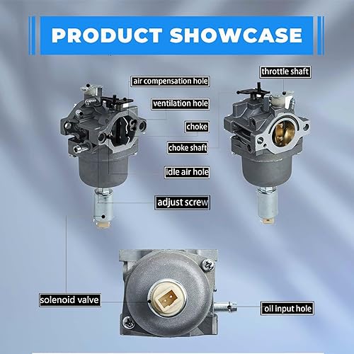 Miniatura 3 de Repuesto de carburador para John Deere MIA11491 L100 L105 105 D100 D105 D110 LA115 LA125 17.5-19.5HP y 1642HS 1742HS S1742 Tractor cortacésped