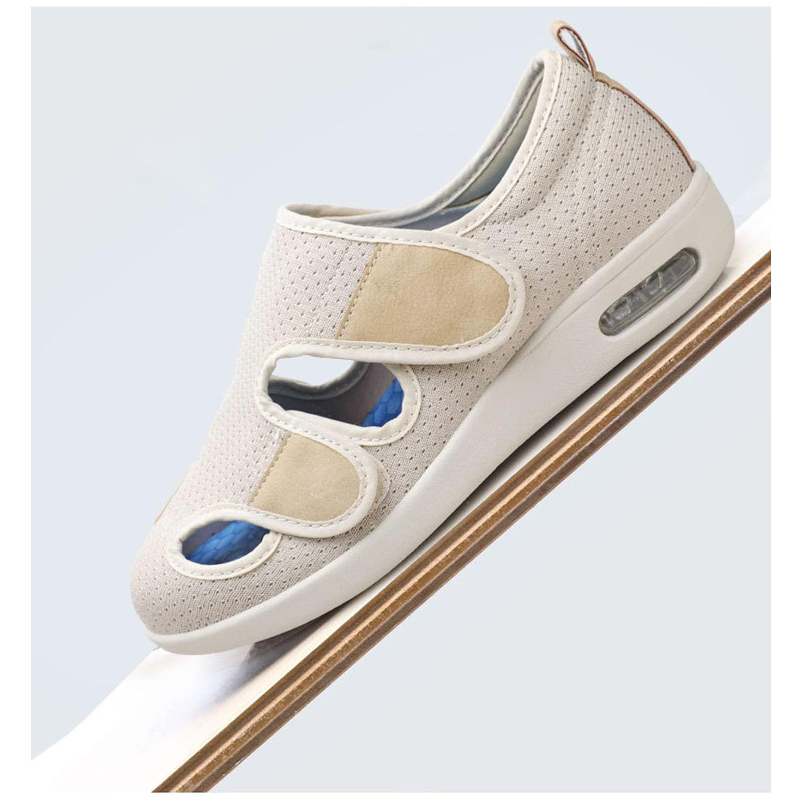 Bardzo szerokie buty do chodzenia z obrzękiem cukrzycowym, lekkie, oddychające, regulowane, spuchnięte kostki, obrzęk stóp, cukrzycowe zapalenie stawów, obrzęk obuwia
