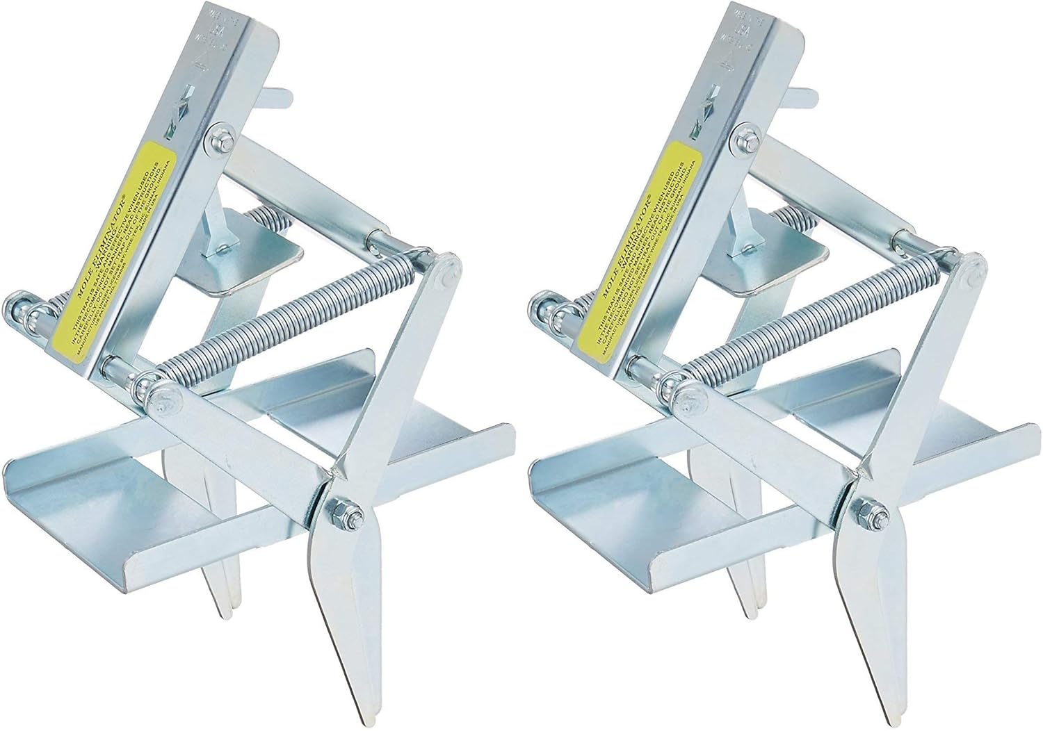 Wire Tek 1001 Easyset Mole Eliminator Trap (2 Pack), Mole Traps That Kill Best, Scissor Mole Trap, Mole Killer for Lawns, Mole Traps for Lawns - Made in The USA!!