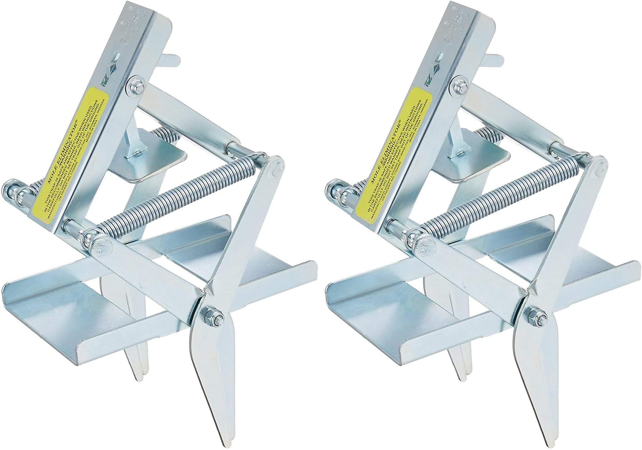 Wire Tek 1001 Easyset Mole Eliminator Trap (2 Pack), Mole Traps That Kill Best, Scissor Mole Trap, Mole Killer for Lawns, Mole Traps for Lawns - Made in The USA!!