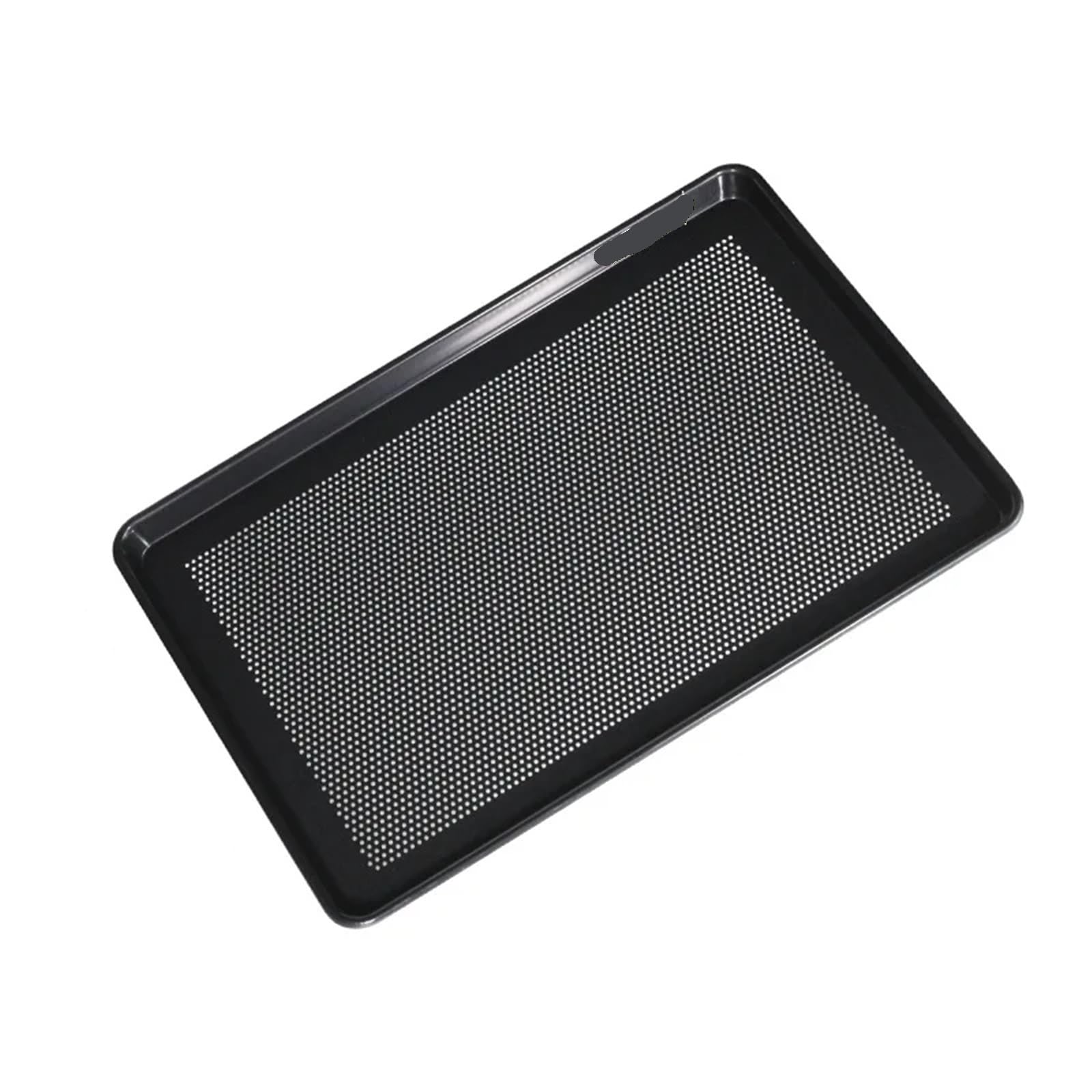 Bandeja for hornear antiadherente de aluminio perforada | Tamaño de 60 × 40 cm, fácil de limpiar for hornear y asar alimentos.(Black)