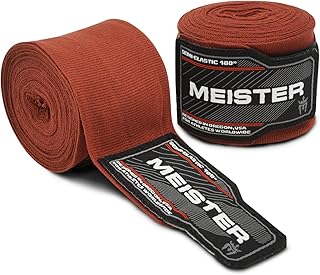 Meister Adulto 180" Vendas de Mano Semi-Elásticas para MMA & Boxeo (Par)