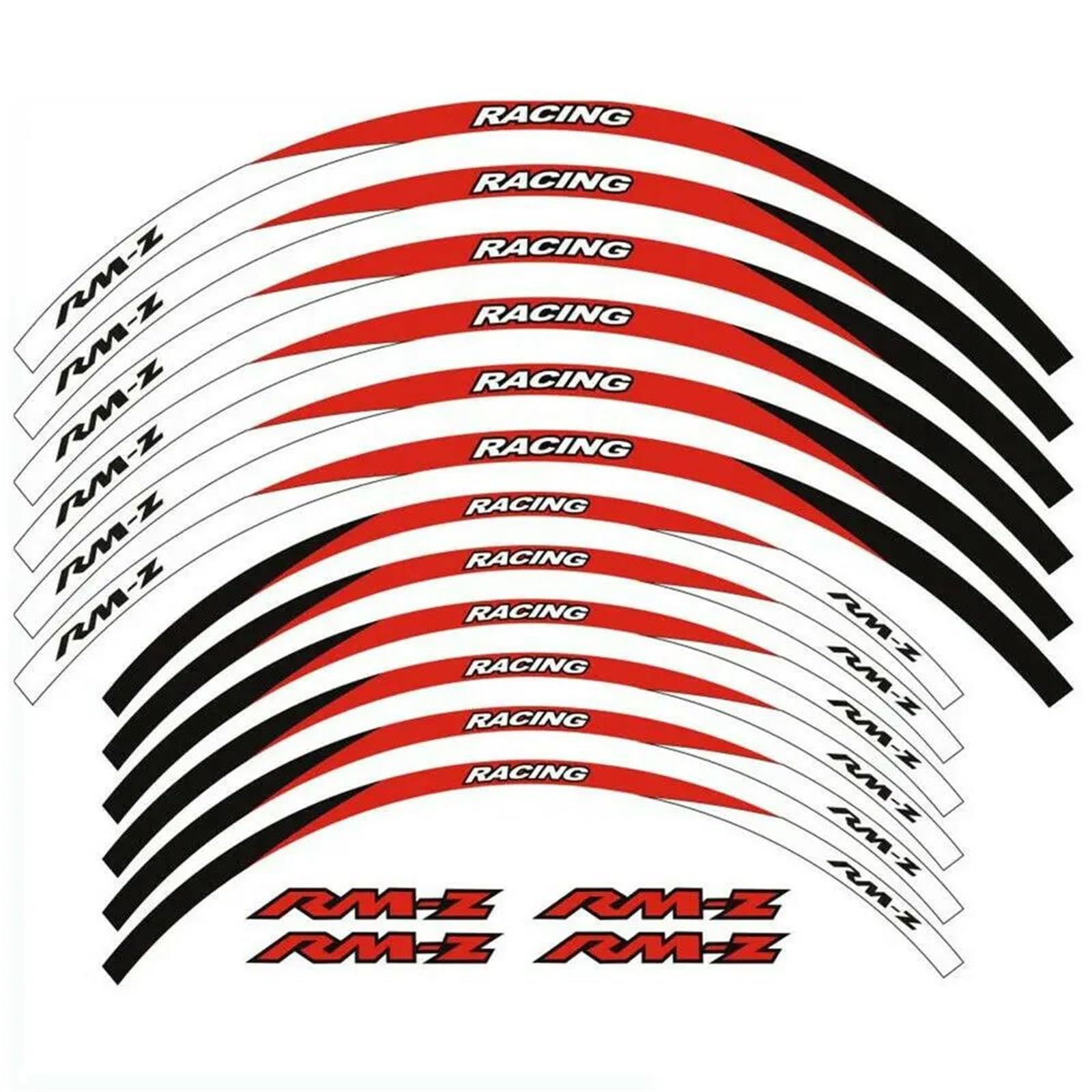 Motorcycle Stickers Reflective Wheel Decals Rims for Suzuki RMZ450 RMZ250 RMZ 450 250 RM Z450 Z250 Z(Style 6)
