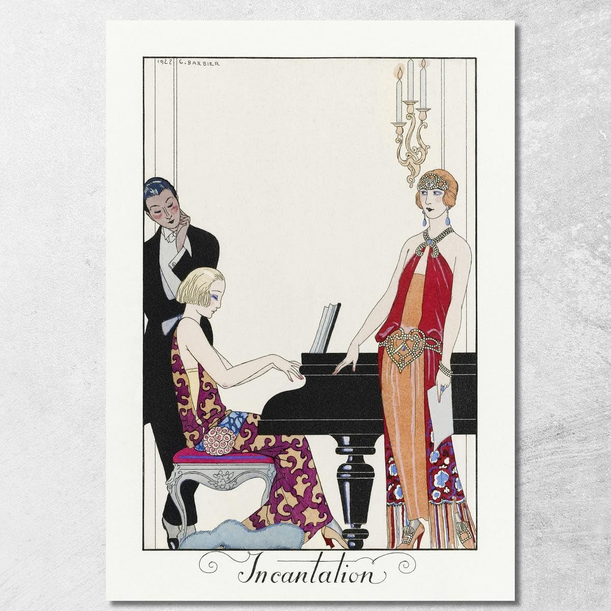 Tableau George Barbier XXe siècle haute qualité prêt à accrocher