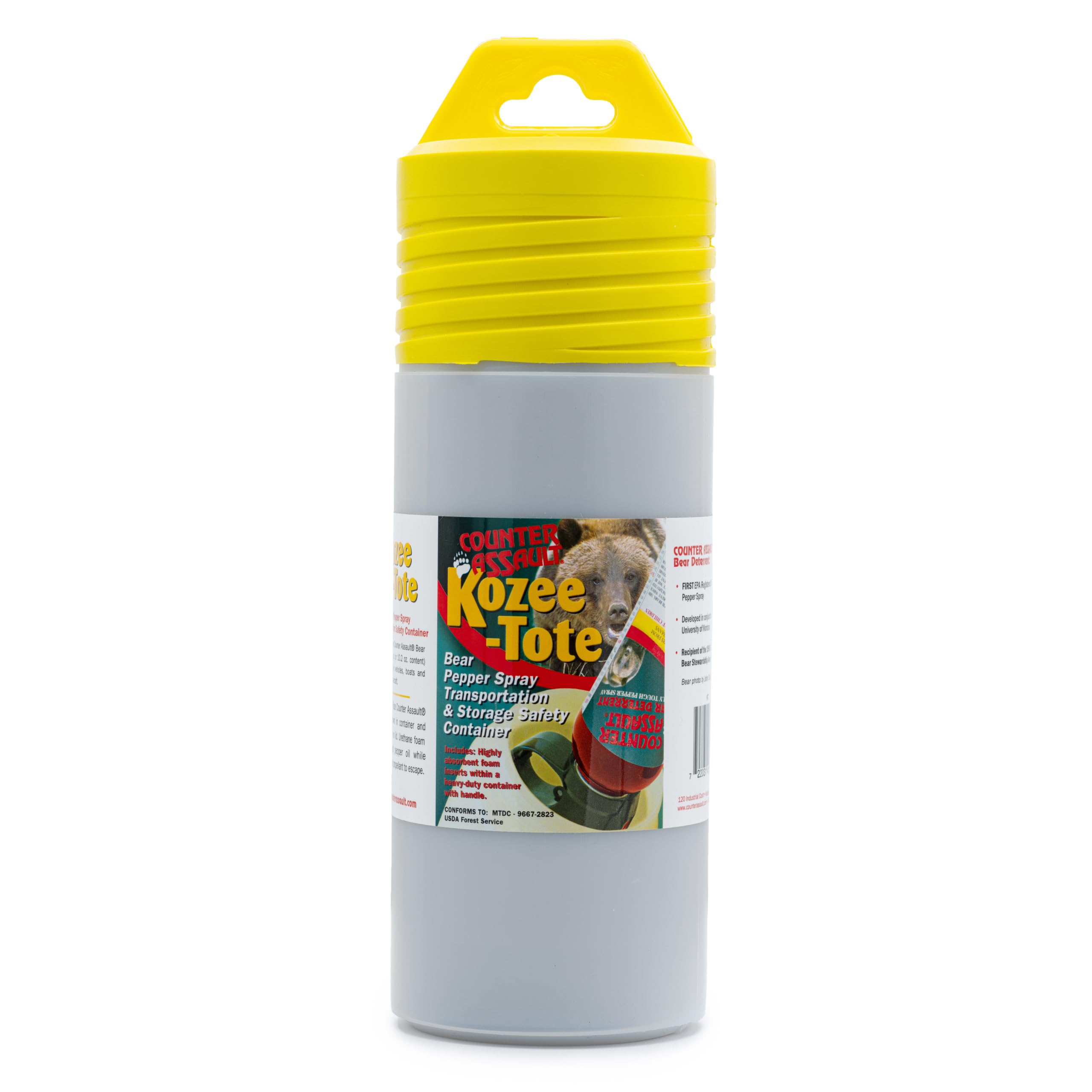 Counter AssaultKozee-Tote Bear Spray Carrier - Fits 8.1 oz & 10.2 oz Bear Deterrent Canisters - Made in the USA
