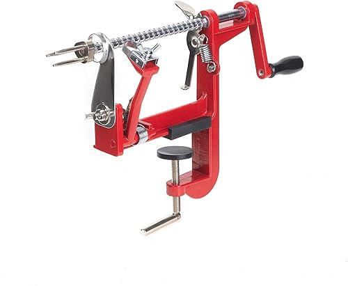 Pelador y descorazonador de manzana con base de abrazadera Potente descorazonador de manzana con cuchillas de acero inoxidable para peladores de