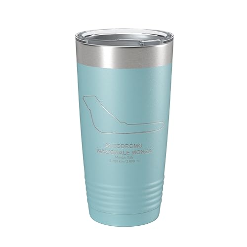 Autodromo Nazionale Monza Circuit F1 Tumbler Formula One Cup The Grand Prix Mug Engraved Insulated Race Track Gift Italy 20 oz Light Blue