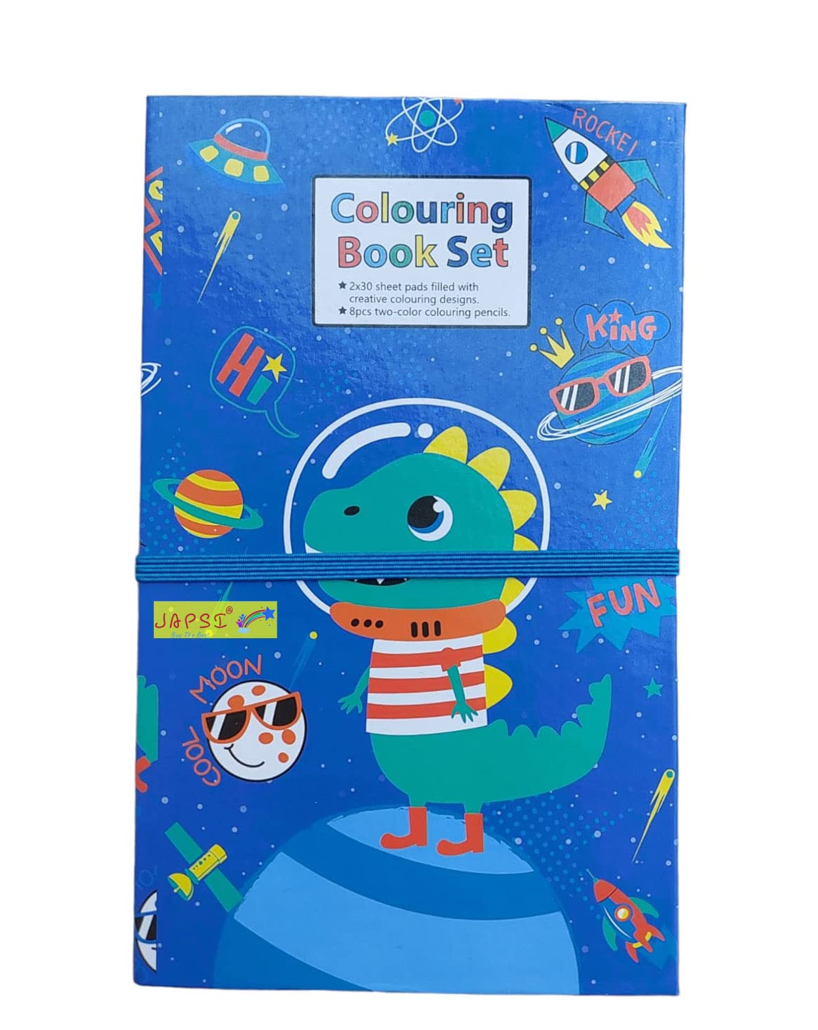 JAPSI Colouring Book Kit for Kids | Colouring Book/Pad with 8 Double Side Color Pencils | Color Drawing Book | Art and Craft Set for 3 Years & Above | Gift for Boys, Girls & Toddlers (Dinosaur Theme) (B0BY9N58HG) Amazon Price History, Amazon Price Tracker
