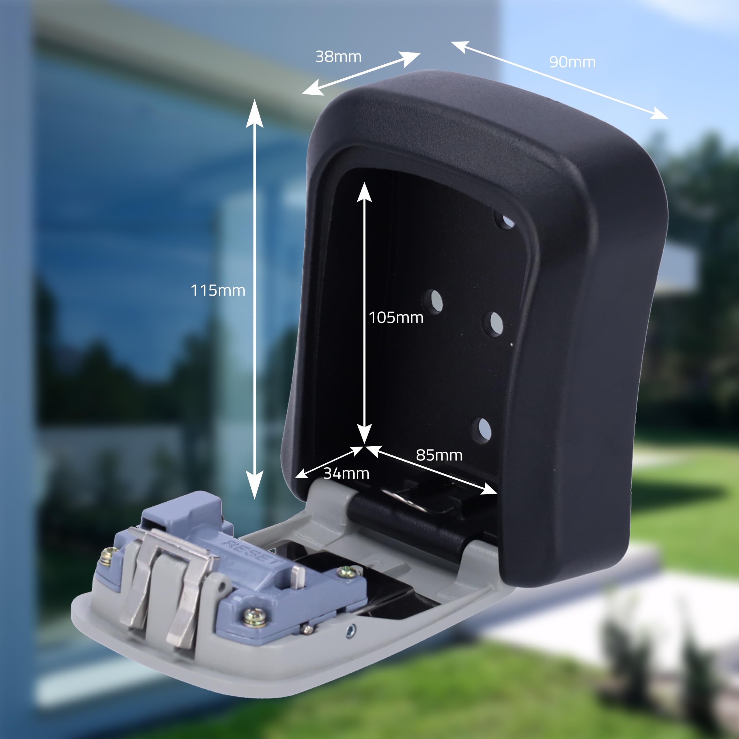 Cassetta Di Sicurezza Per Chiavi NIVIAN - Scatola Con Codice PIN 4 Cifre, Resistente A Furti E Intemperie - Foto 3