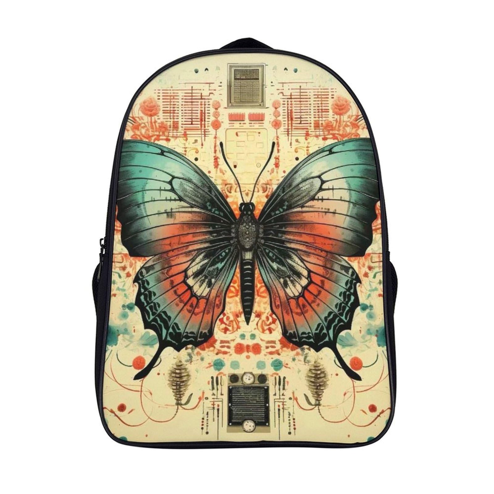 Znnnnnny Butterfly Mochila Infantil,Mochila Kindergarten Niña Niño Mochila Escolar Linda Mochilas Bebe Guardería 3D Toddler Kids Bolso Mochila Preescolar Primaria 40x28x16cm