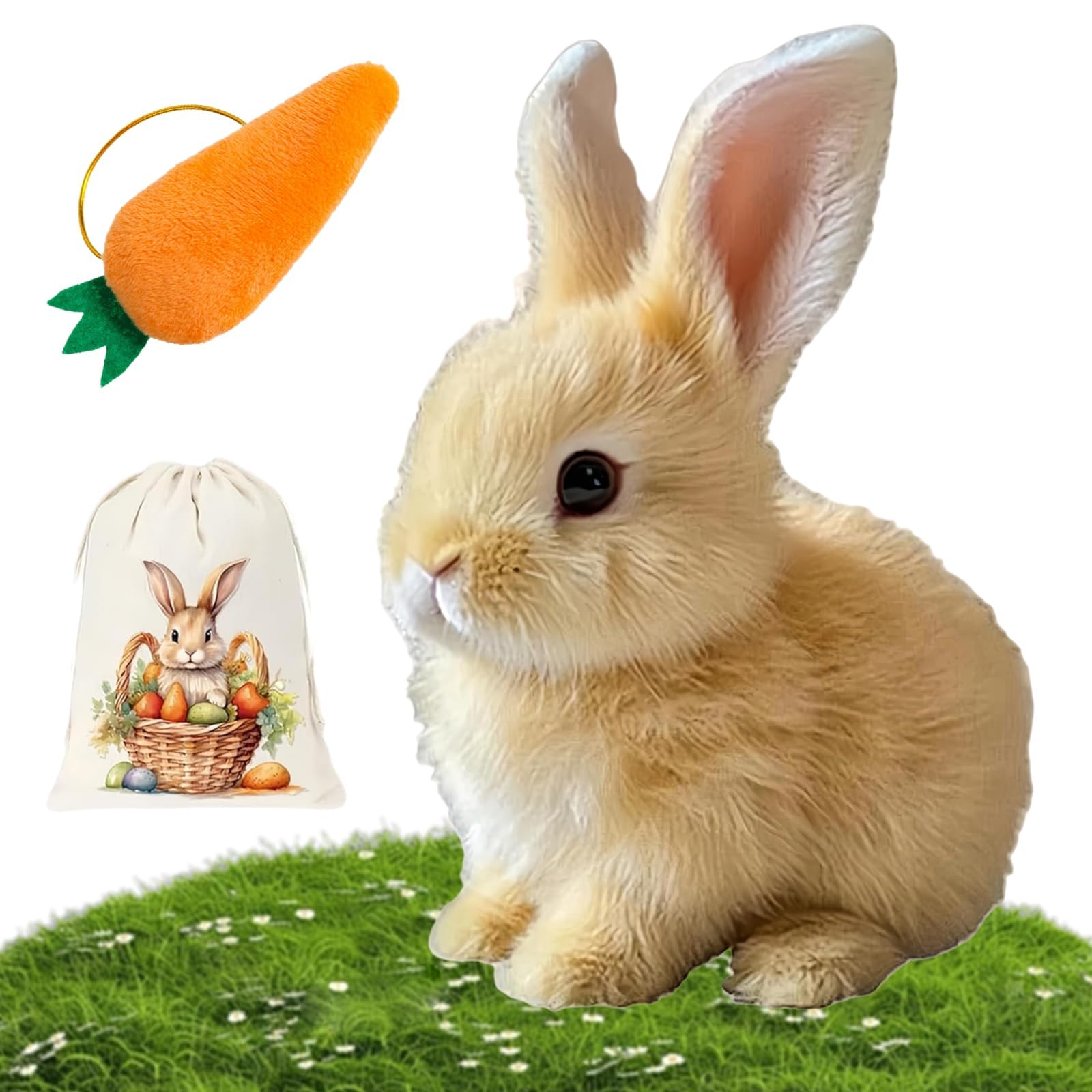 Lapin Interactif Bunnypal - Jouet Robot Réaliste Qui Saute Et Bouge Les Oreilles