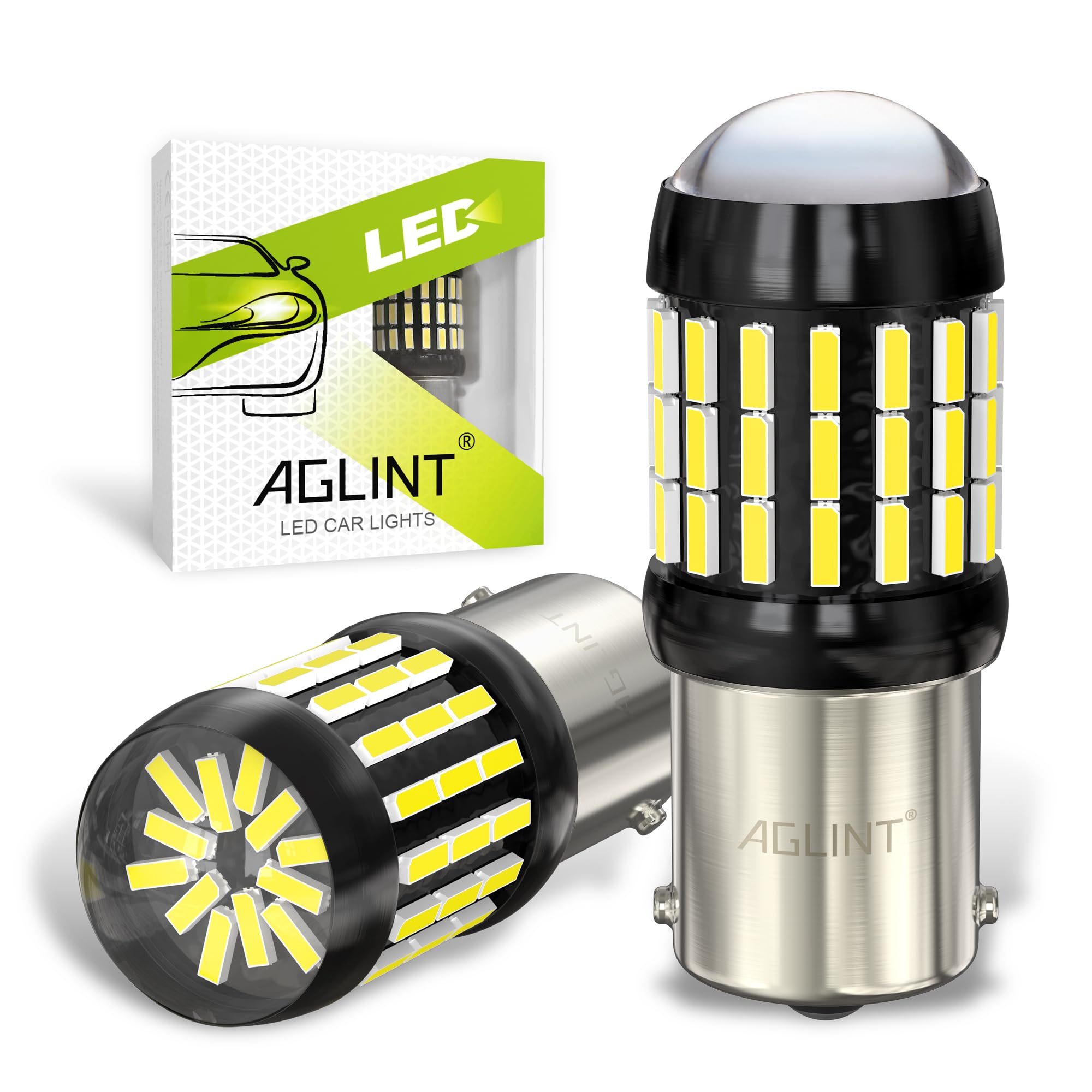 P21W 1156 żarówka LED 4014 66-EX Chips 382 Ba15s 7506 1141 1003 do tylnych świateł, do świateł kierunkowskazów, do świateł Rv (barwa biała, 1156)