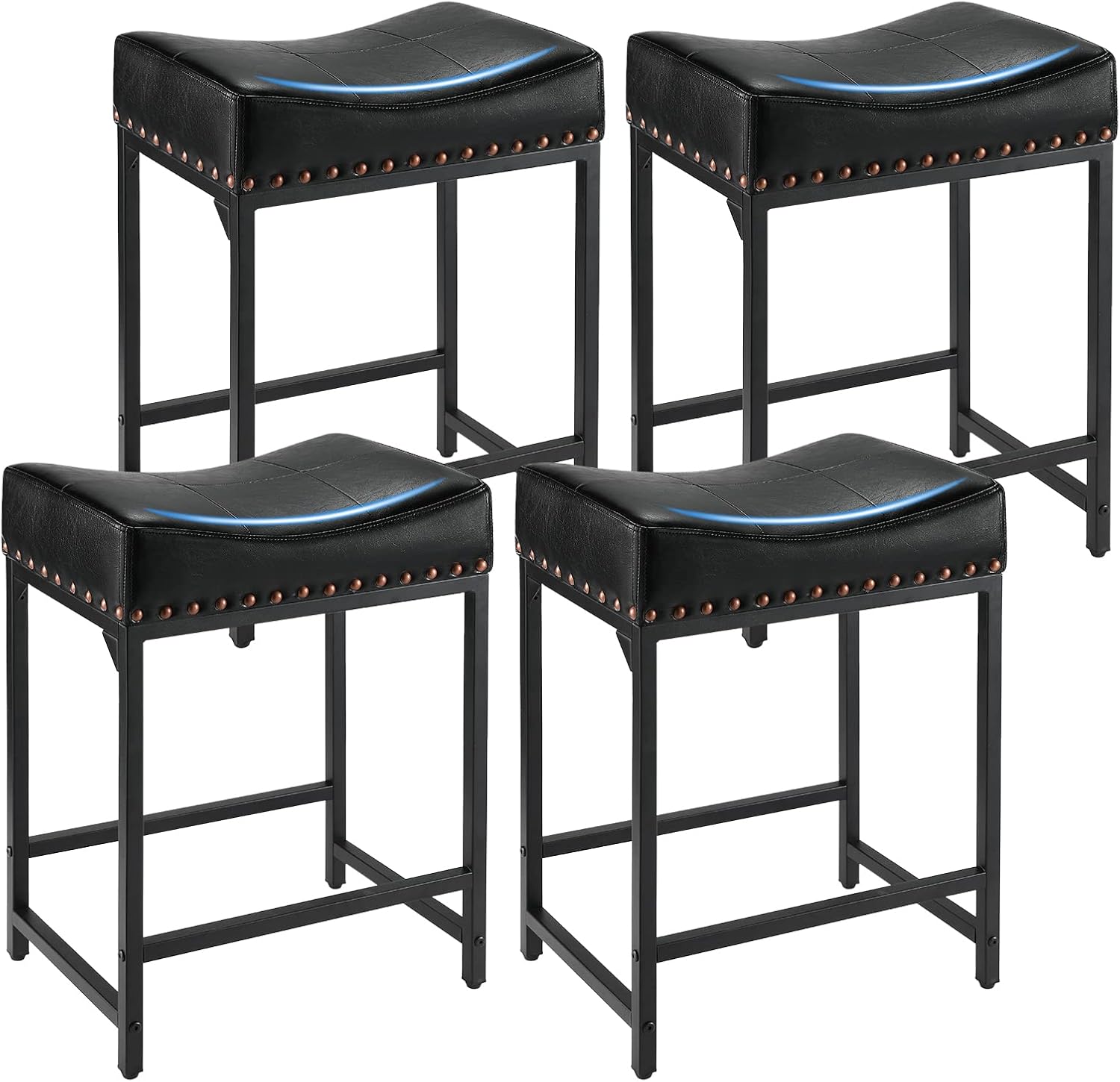 FLYZC Bar Stools Set of 4, Counter Height Bar Stools with