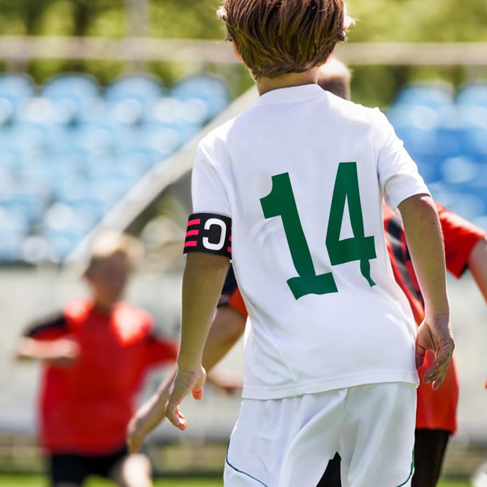 Fascia da capitano di calcio,bande di capitano di calcio | Fascia sportiva del capitano per il calcio,Bande del giocatore regolabili, accessori da gioco di calcio elastici per adulti e