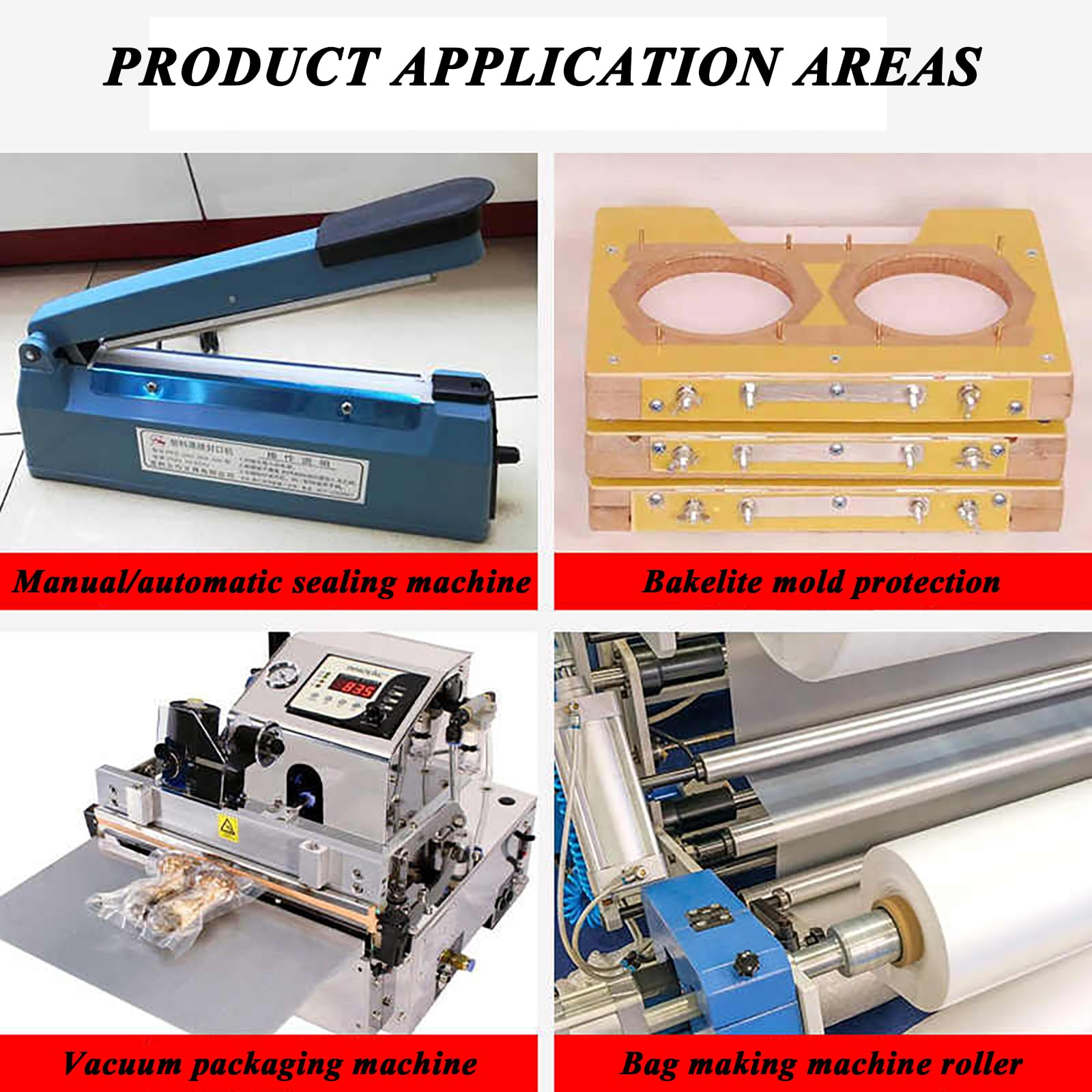 Cinta de teflón de 0,18 mm de grosor y 10-200 mm de ancho, rollo de 10 m, resistente al calor, for aplicaciones eléctricas, industriales y de bricolaje.(150mm)