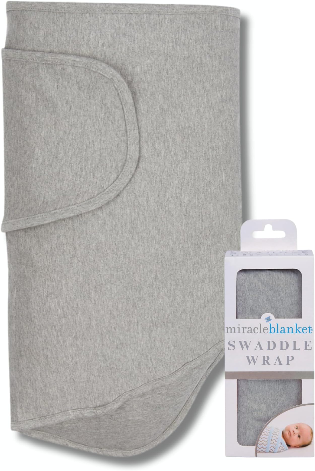 Swaddle Wrap – Help Your Newborn Sleep Longer – Soft & Secure Sleep Sack for Infants – Easy-to-Use Swaddling Blanket for a Calm Baby (Solid Heather Gray)